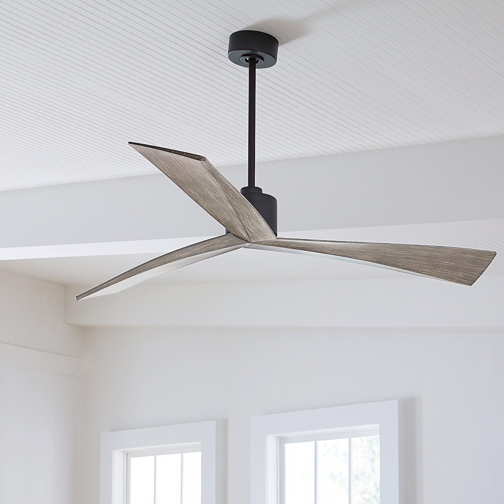 Sean Lavin Adler 60" Ceiling Fan in Aged Pewter w/ Light Grey Weathered Oak Blade D:60'' H:12 1/2''