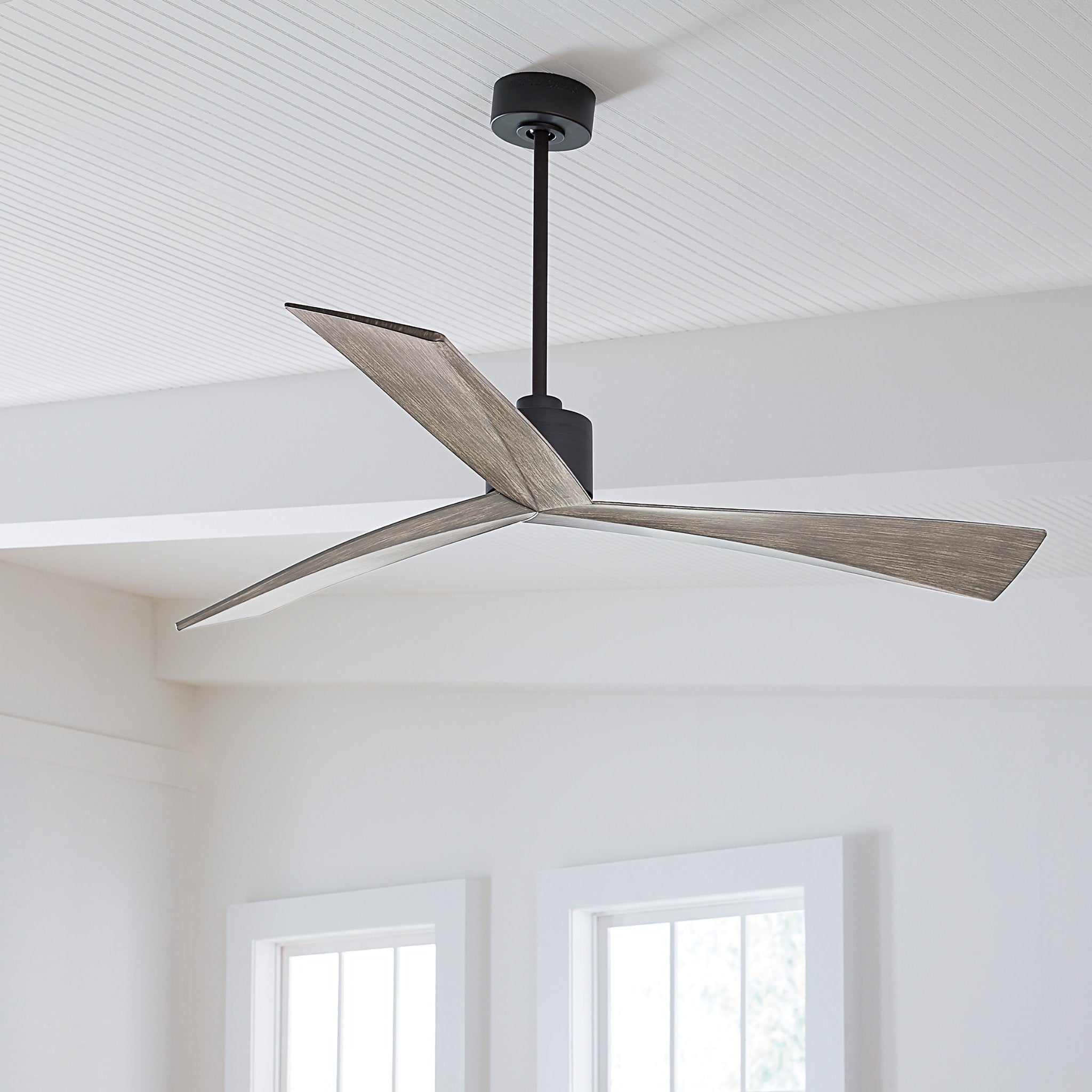 Sean Lavin Adler 60" Ceiling Fan in Aged Pewter w/ Light Grey Weathered Oak Blade D:60'' H:12 1/2''