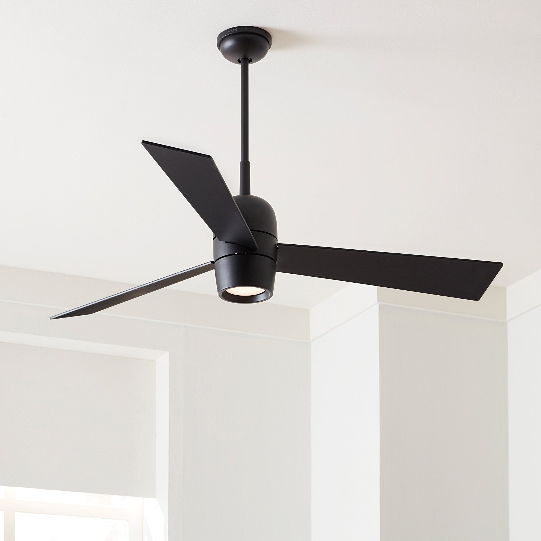 Thomas O'Brien Alba 60" LED Ceiling Fan in Midnight Black w/ Midnight Black Blade D:60'' H:15 3/32''