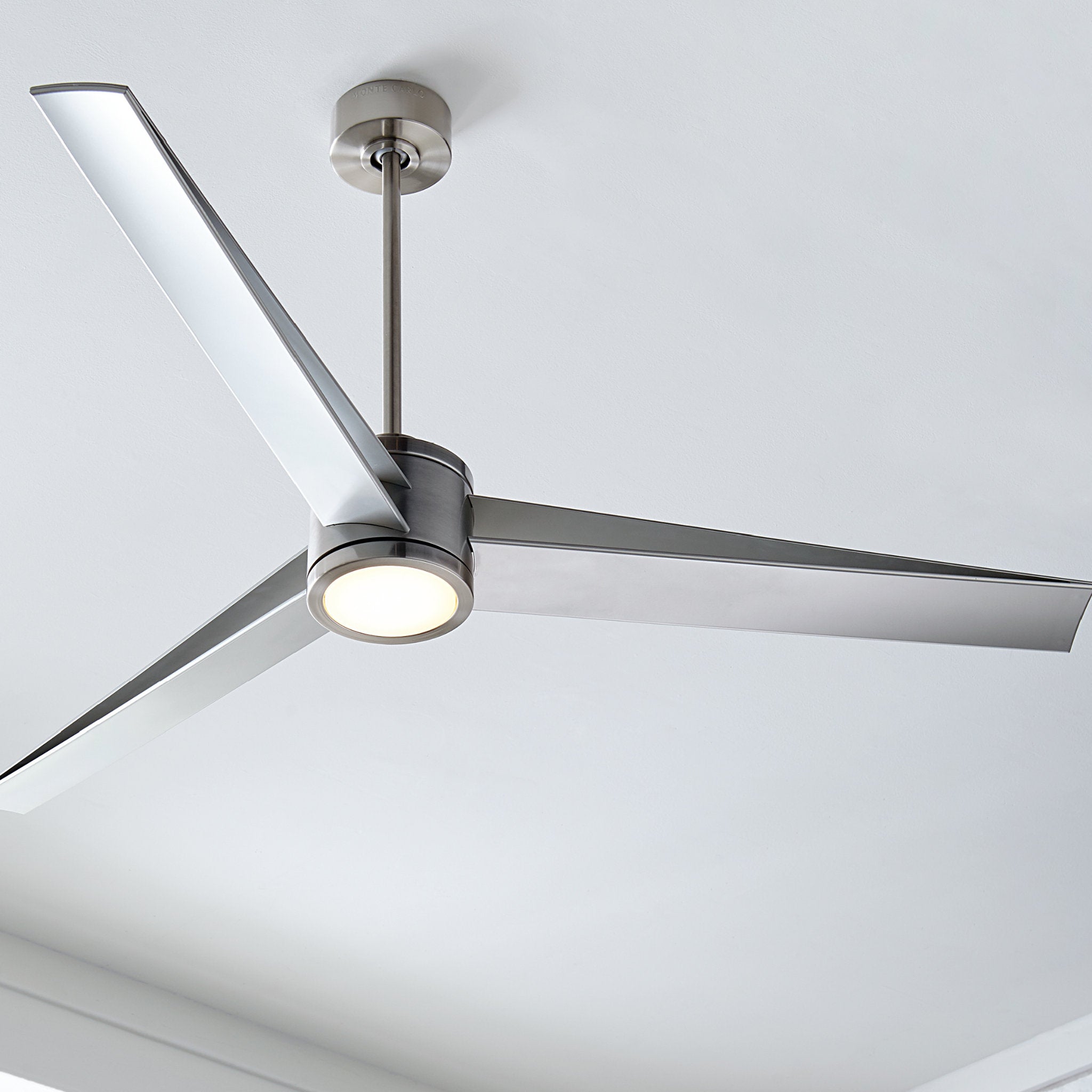 Sean Lavin Armstrong 60" LED Ceiling Fan in Brushed Steel w/ Silver Blade D:60'' H:14 3/32''