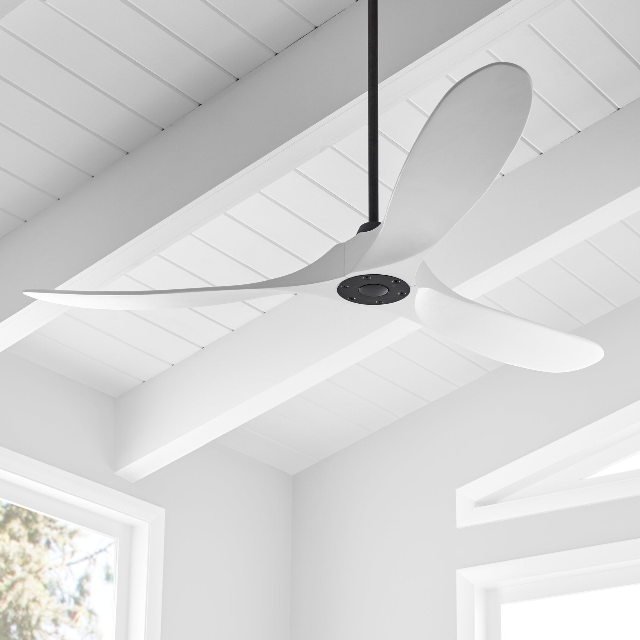 Maverick 60" LED Ceiling Fan in Matte White w/ Matte White Blade D:60'' H:13 13/16''