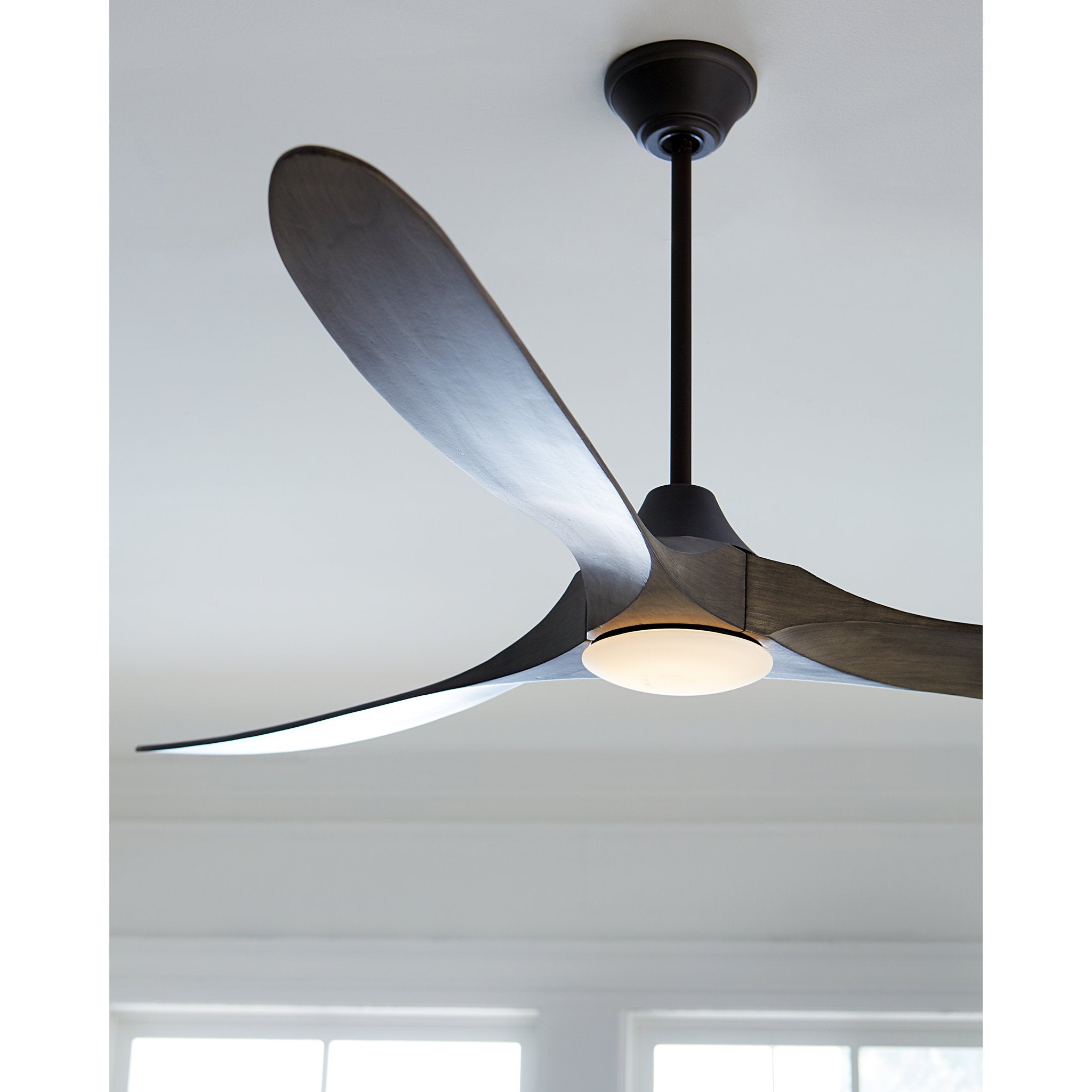 Maverick 70" LED Ceiling Fan in Aged Pewter w/ Light Grey Weathered Oak Blade D:70'' H:13 13/16''