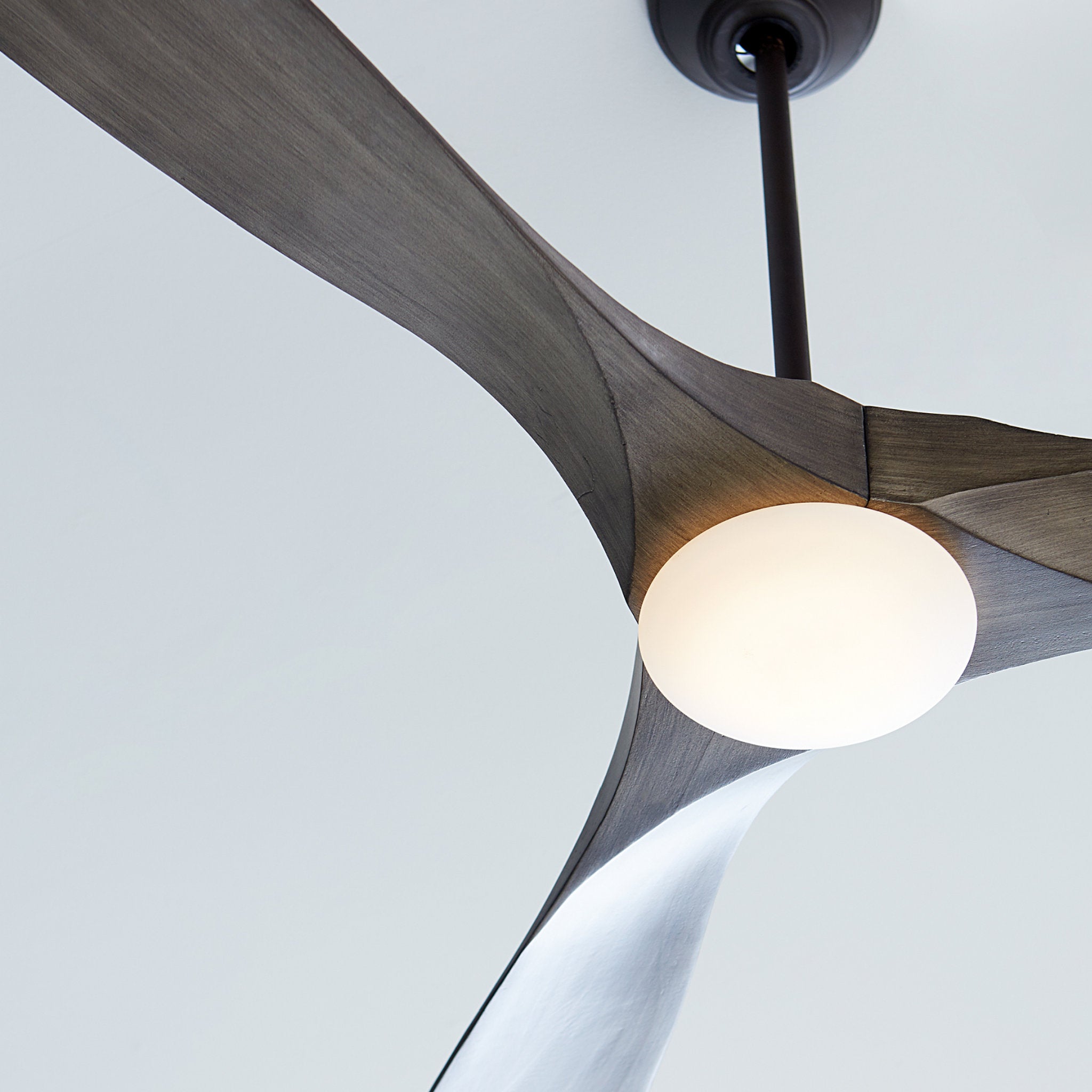 Maverick 70" LED Ceiling Fan in Aged Pewter w/ Light Grey Weathered Oak Blade D:70'' H:13 13/16''