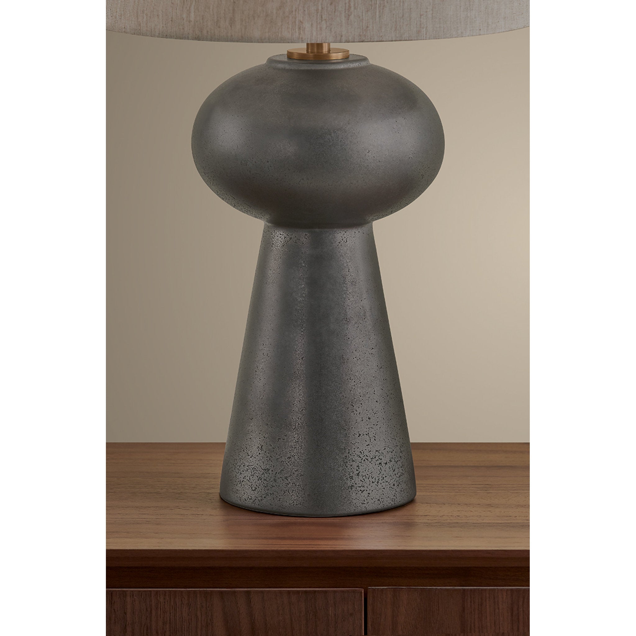 McAlpine 1-Light Table Lamp in Patina Brass 14W x 27.5H