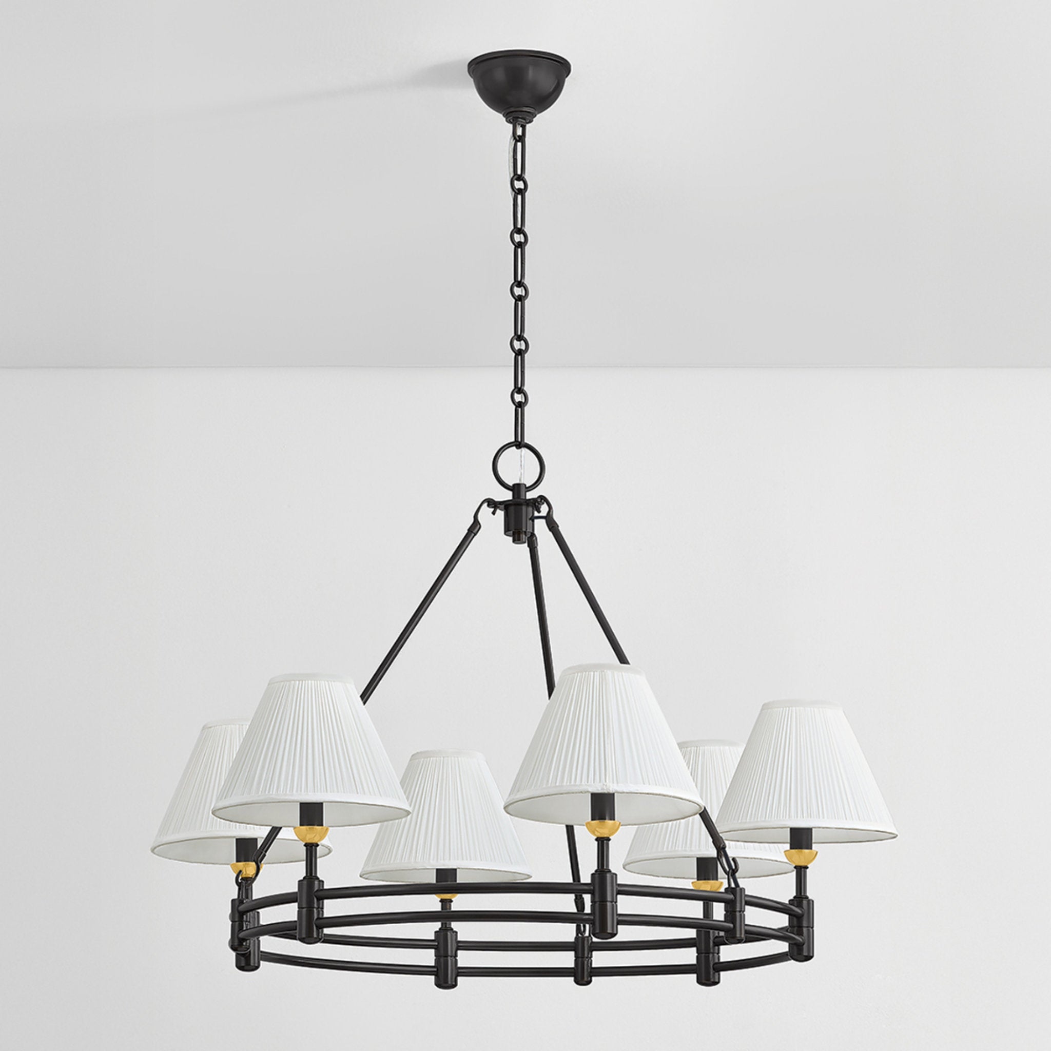 Howard 6-Light Chandelier in Aged Brass by Mark D. Sikes 32.75W x 23H (MDS1800-AGB/DB)