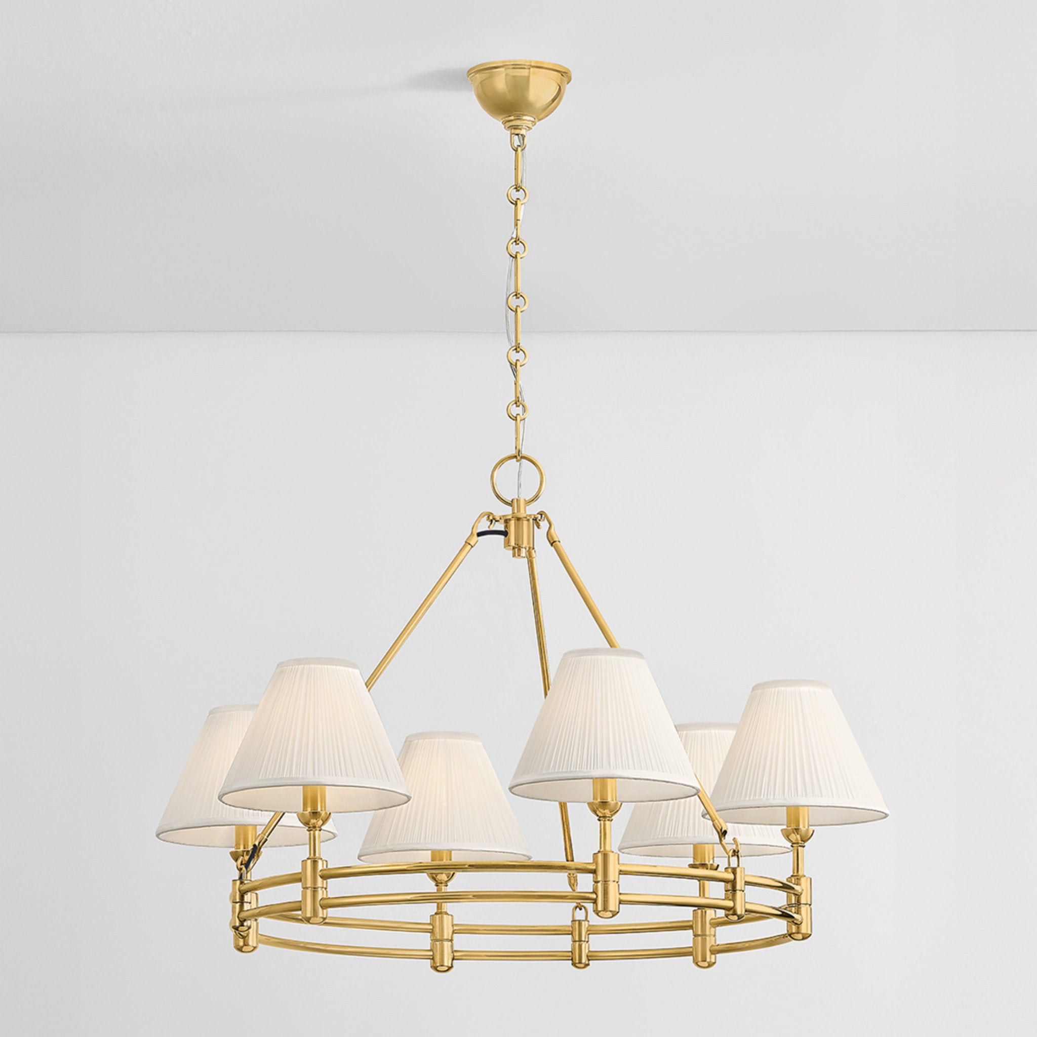 Howard 6-Light Chandelier in Aged Brass by Mark D. Sikes 32.75W x 23H (MDS1800-AGB)