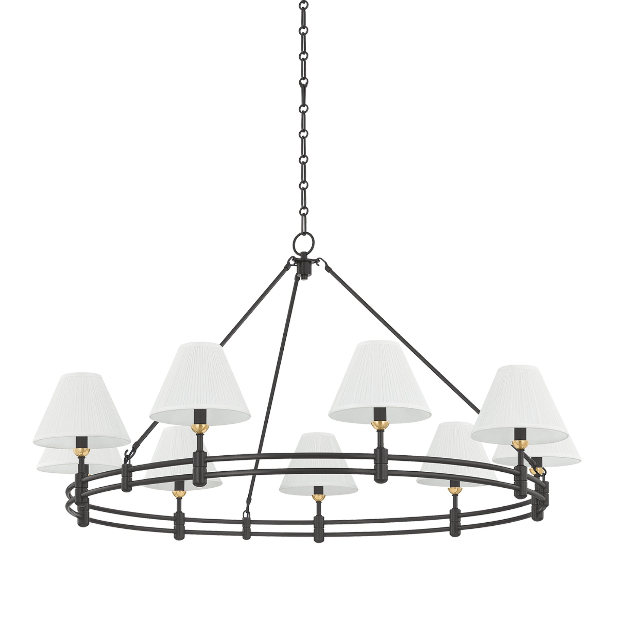 Howard 9-Light Chandelier in Aged Brass by Mark D. Sikes 50W x 26H (MDS1801-AGB/DB)