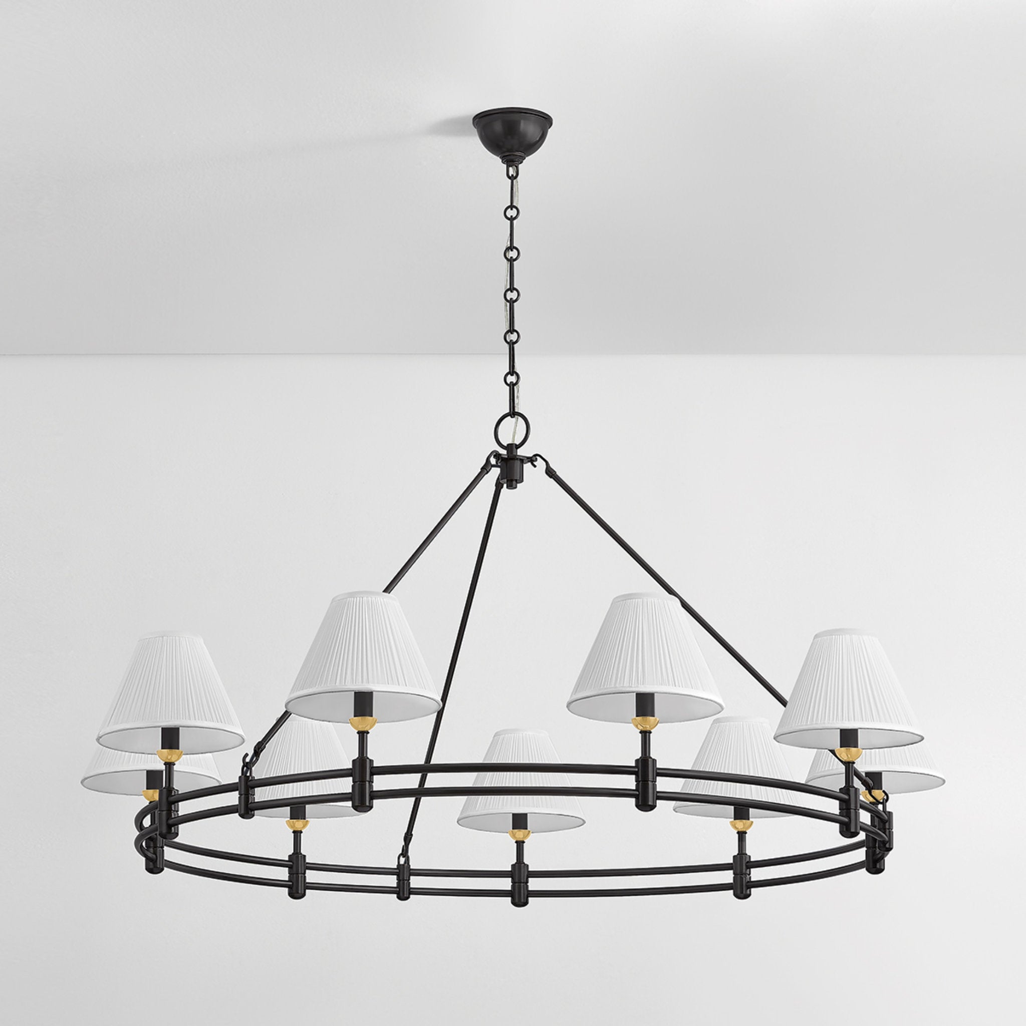 Howard 9-Light Chandelier in Aged Brass by Mark D. Sikes 50W x 26H (MDS1801-AGB/DB)