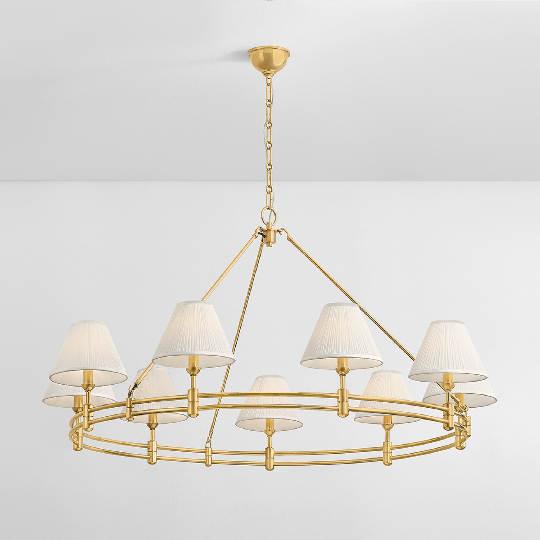 Howard 9-Light Chandelier in Aged Brass by Mark D. Sikes 50W x 26H (MDS1801-AGB)