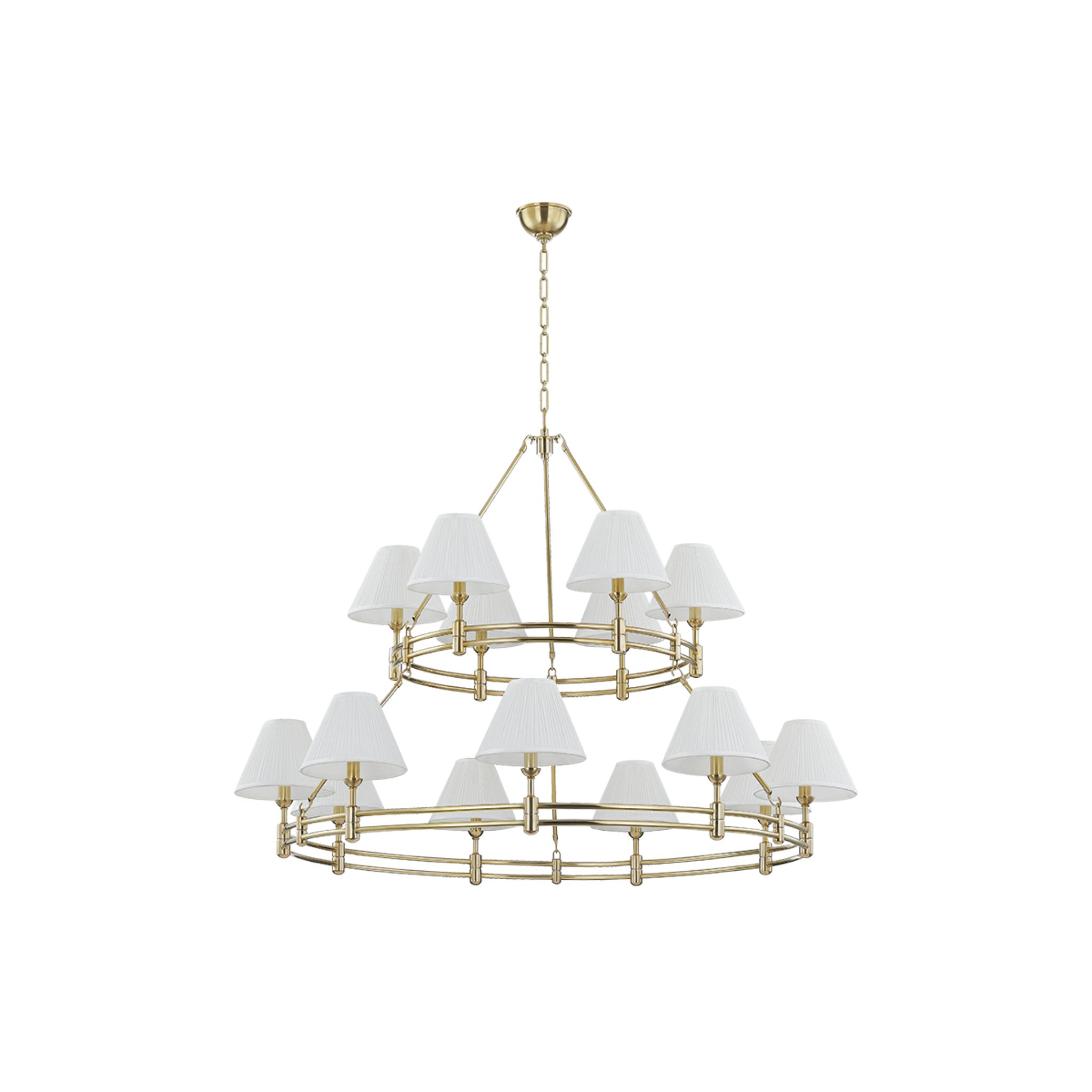 Howard 15-Light Chandelier in Aged Brass by Mark D. Sikes 50W x 35.75H (MDS1802-AGB)