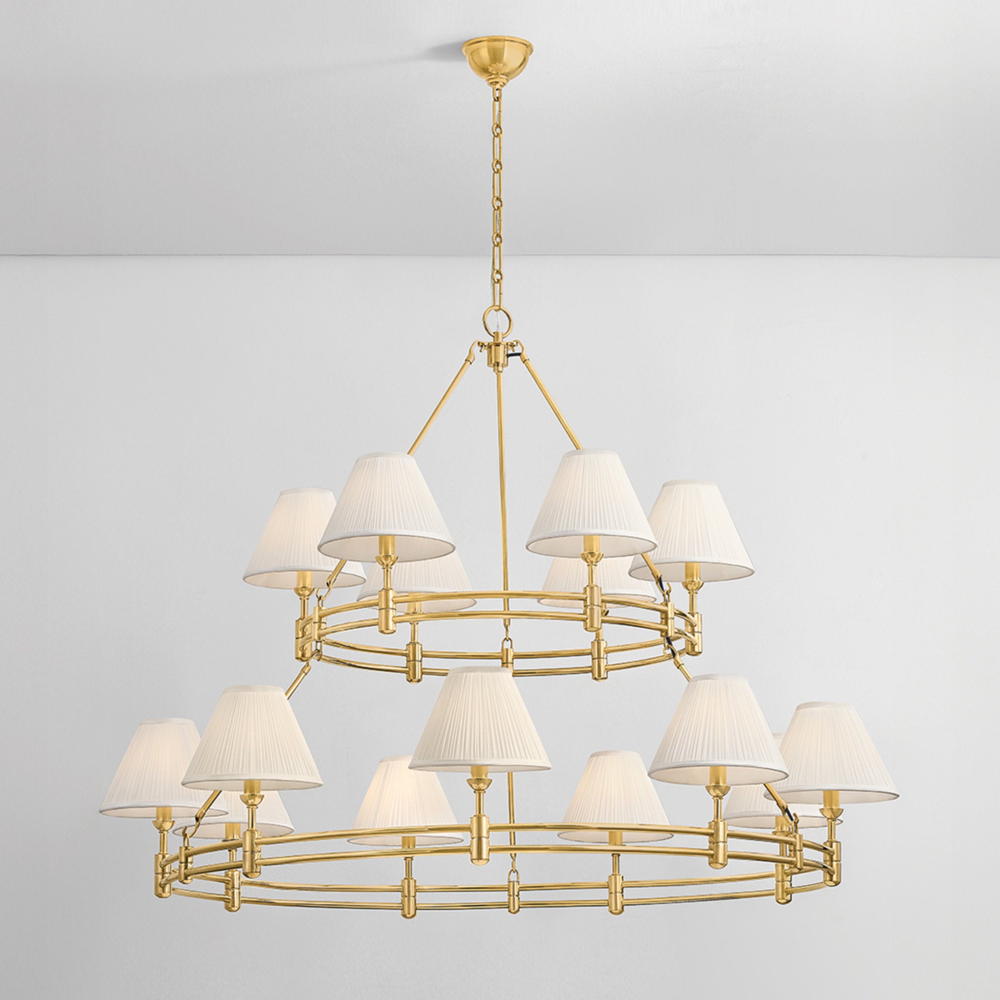 Howard 15-Light Chandelier in Aged Brass by Mark D. Sikes 50W x 35.75H (MDS1802-AGB)