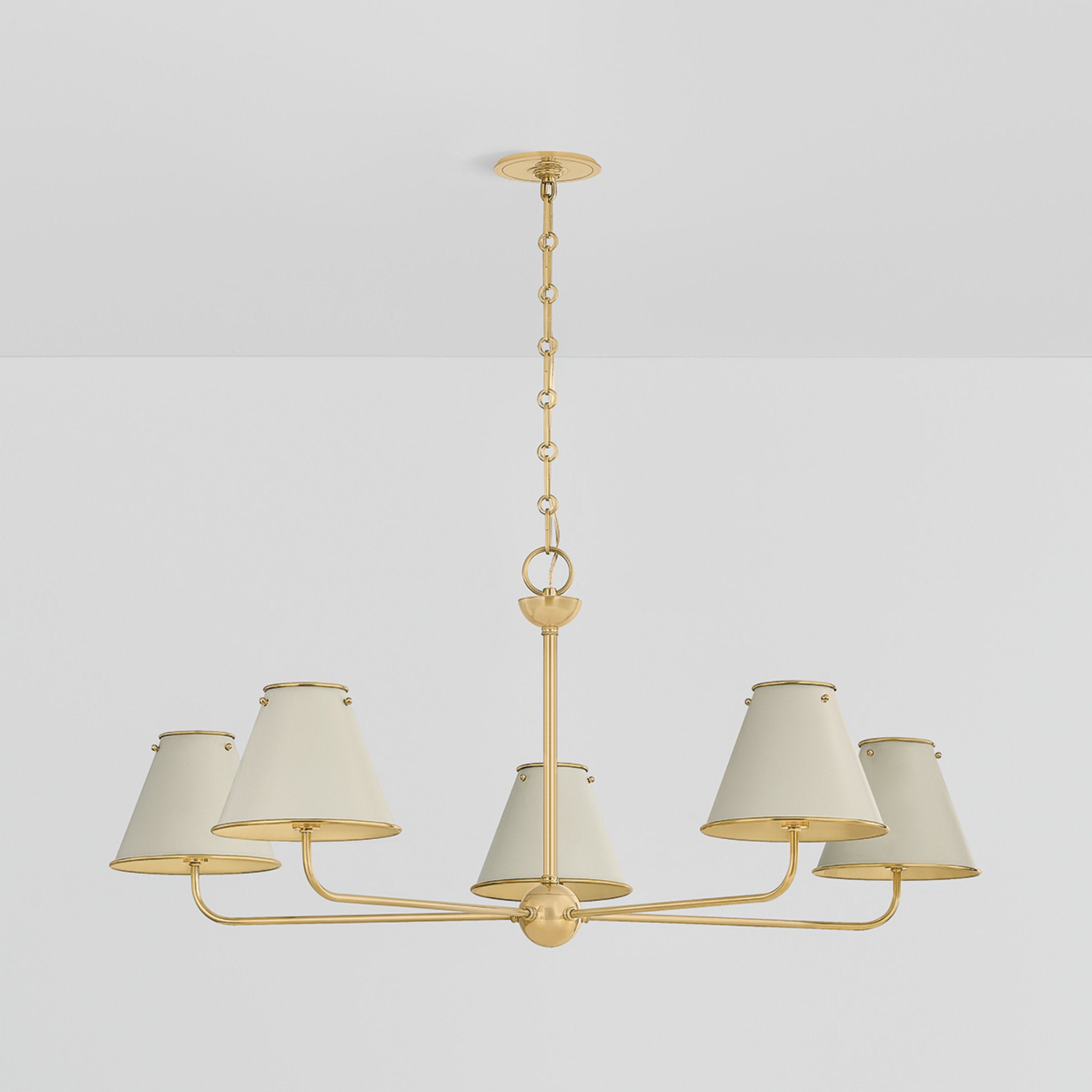 Burghley 2-Light Linear in Aged Brass by Mark D. Sikes 54.25L x 10W x 21H (Off-White)