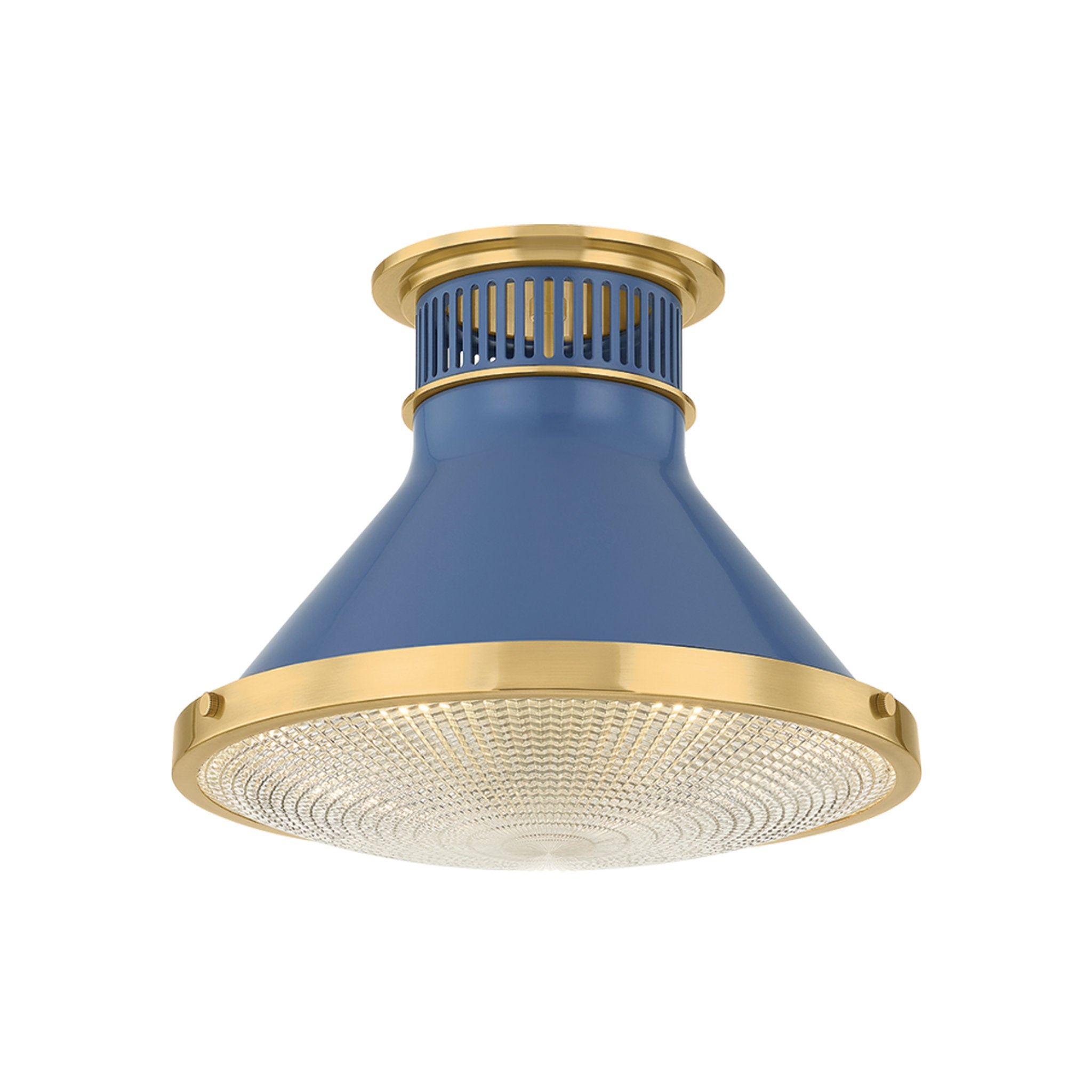 Highclere 1-Light Flush Mount in Aged Brass by Mark D. Sikes 12.75W x 9.75H (MDS2402-AGB/FBL)