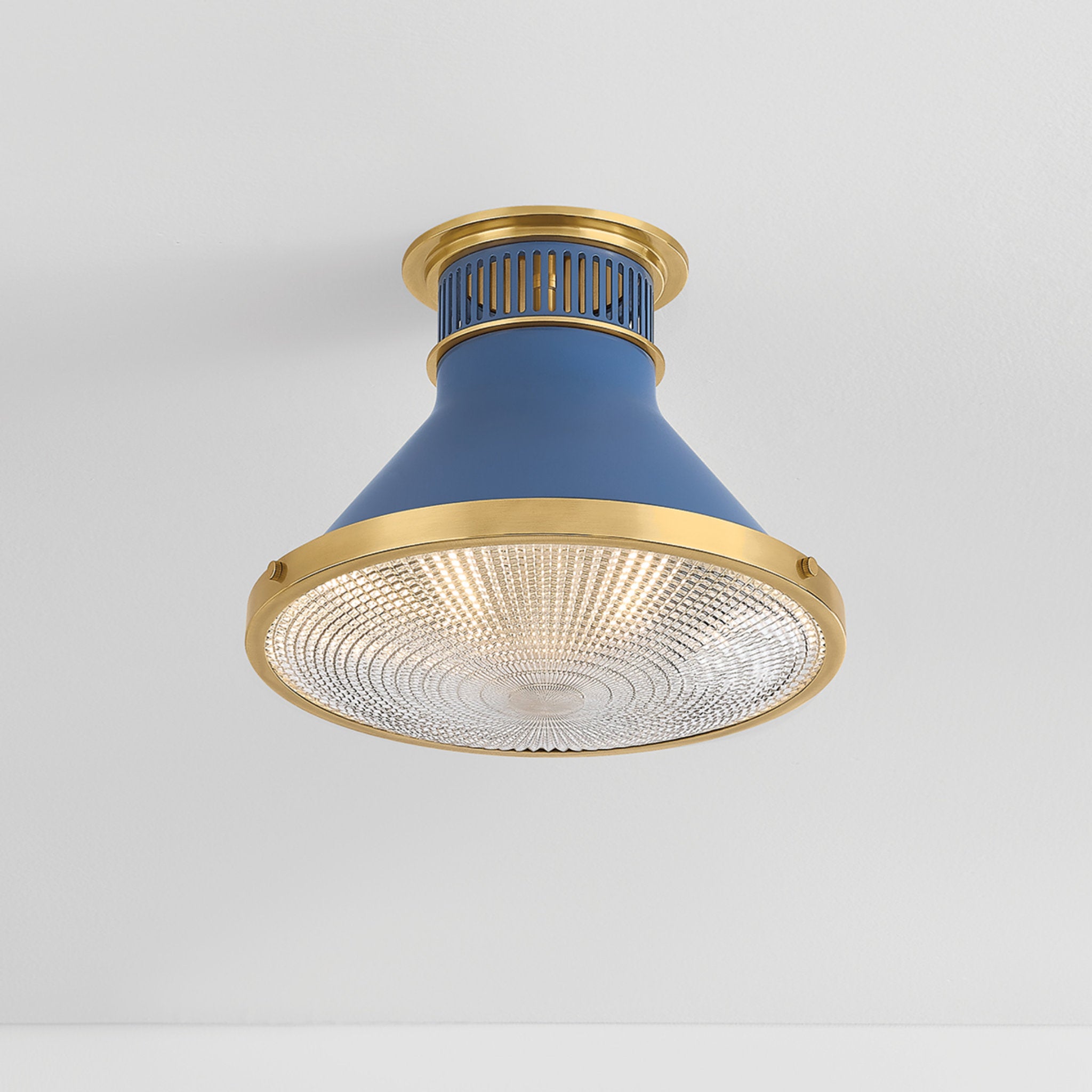 Highclere 1-Light Flush Mount in Aged Brass by Mark D. Sikes 12.75W x 9.75H (MDS2402-AGB/FBL)
