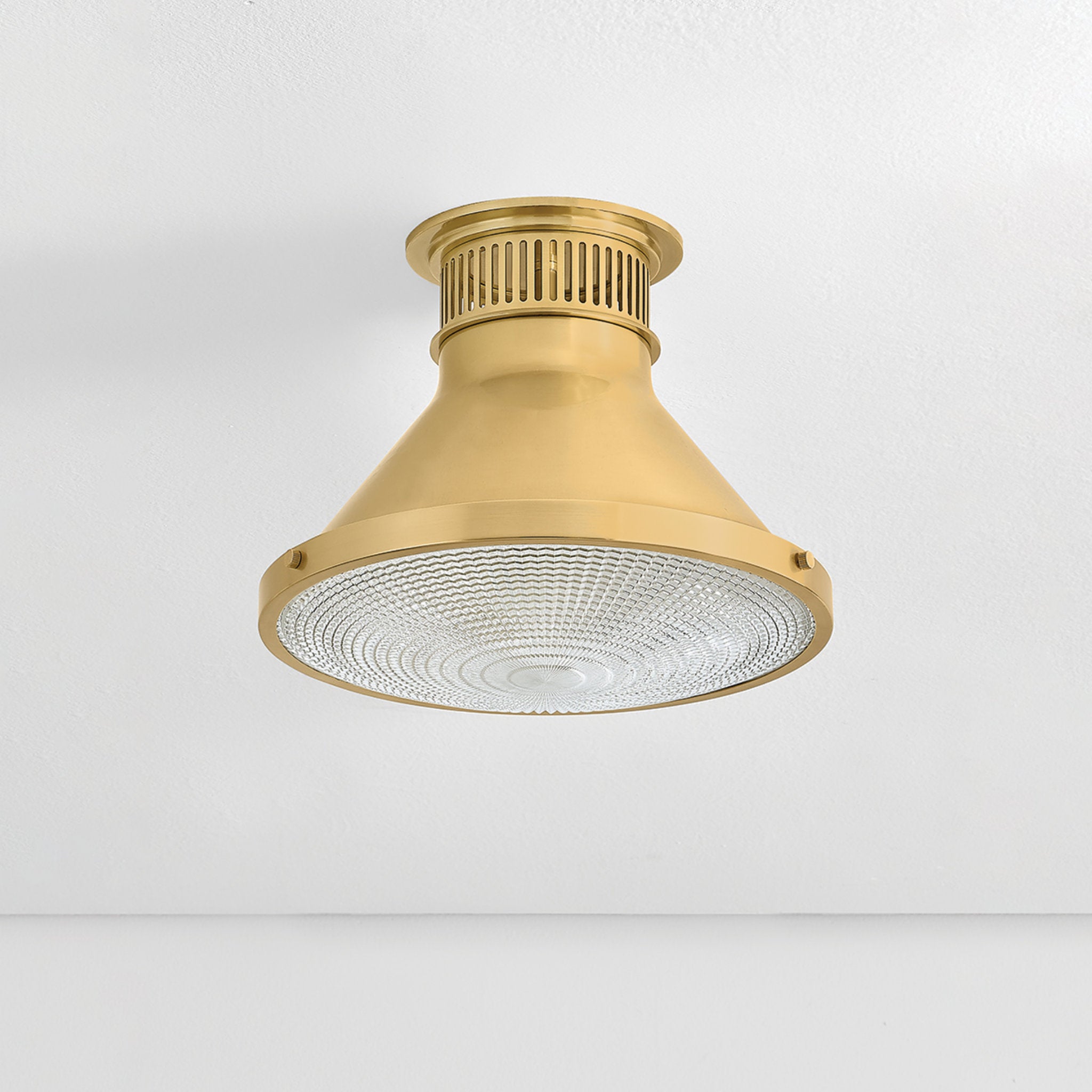 Highclere 1-Light Flush Mount in Aged Brass by Mark D. Sikes 12.75W x 9.75H (MDS2402-AGB)