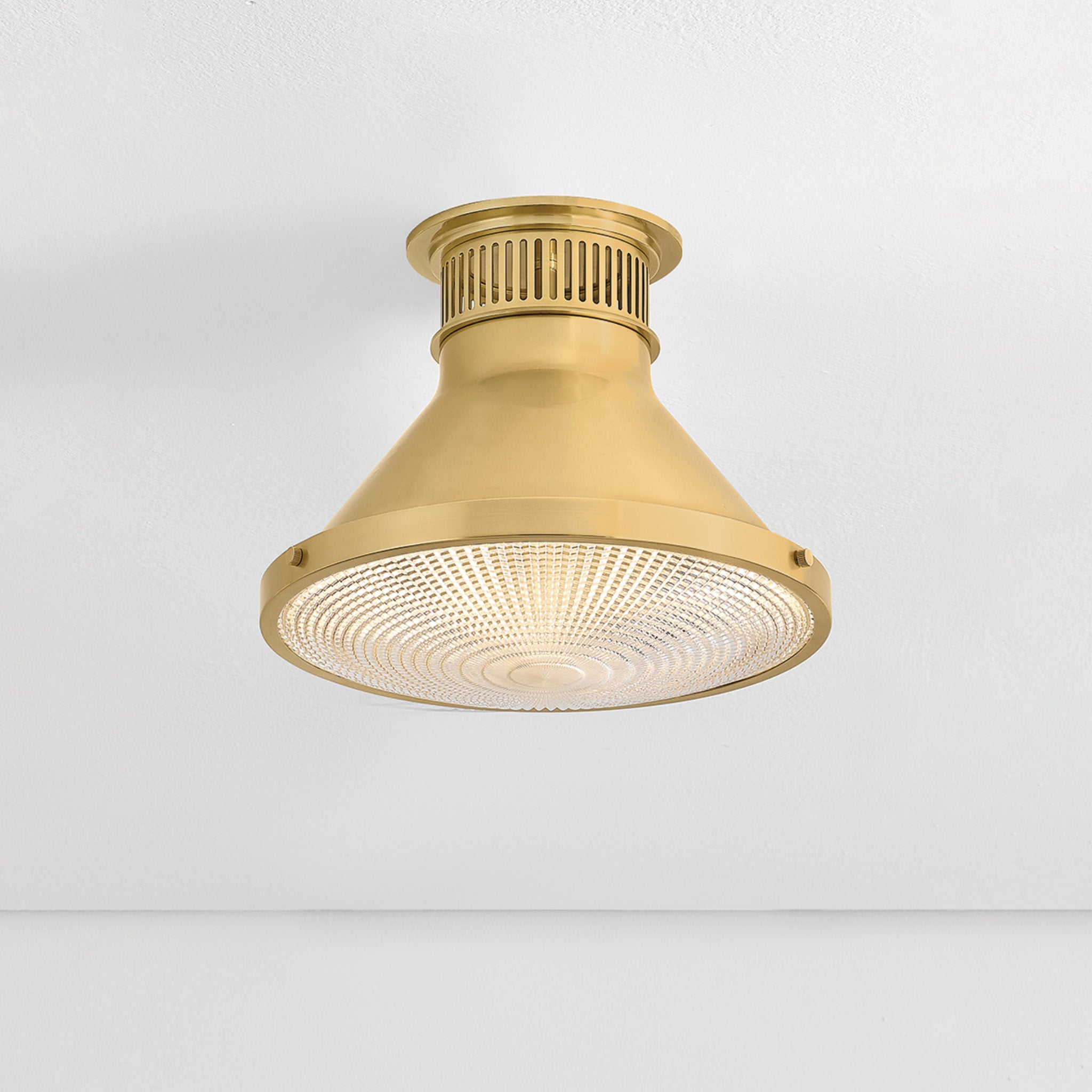 Highclere 1-Light Flush Mount in Aged Brass by Mark D. Sikes 12.75W x 9.75H (MDS2402-AGB)