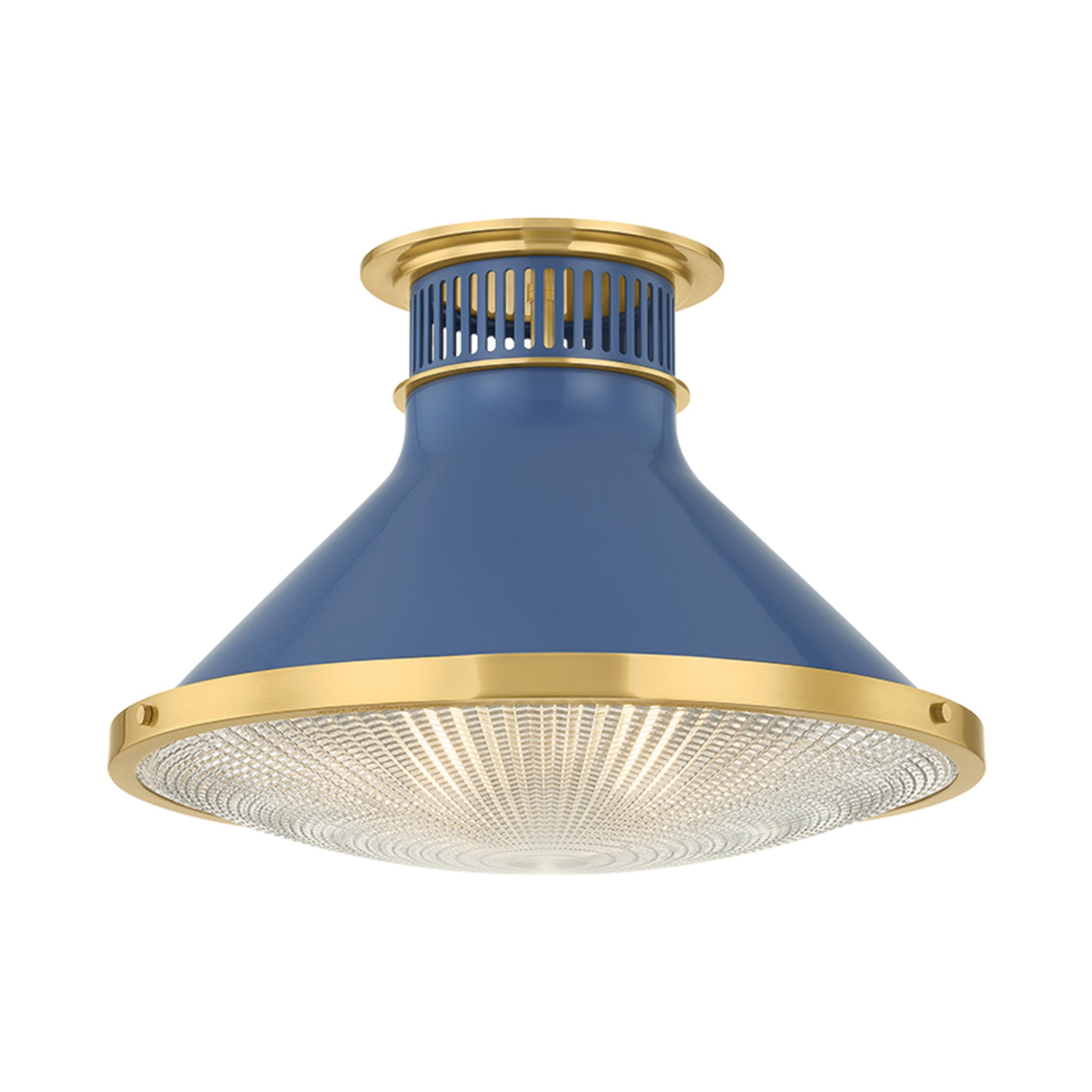 Highclere 1-Light Flush Mount in Aged Brass by Mark D. Sikes 17.75W x 12.25H (MDS2403-AGB/FBL)