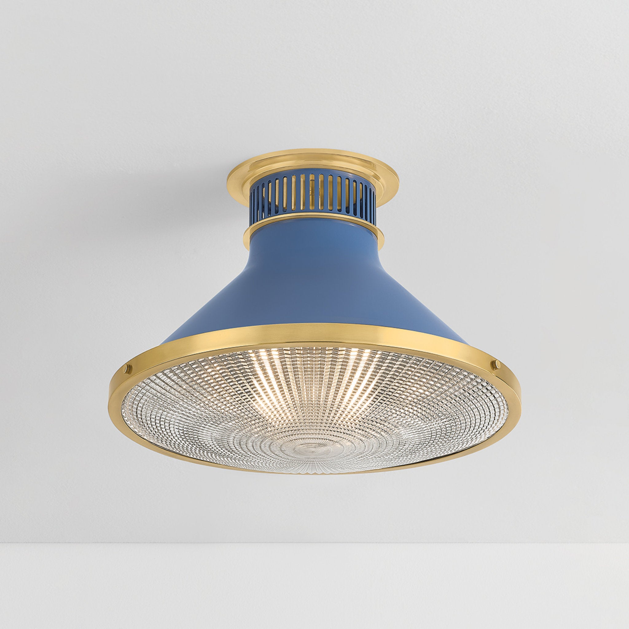 Highclere 1-Light Flush Mount in Aged Brass by Mark D. Sikes 17.75W x 12.25H (MDS2403-AGB/FBL)
