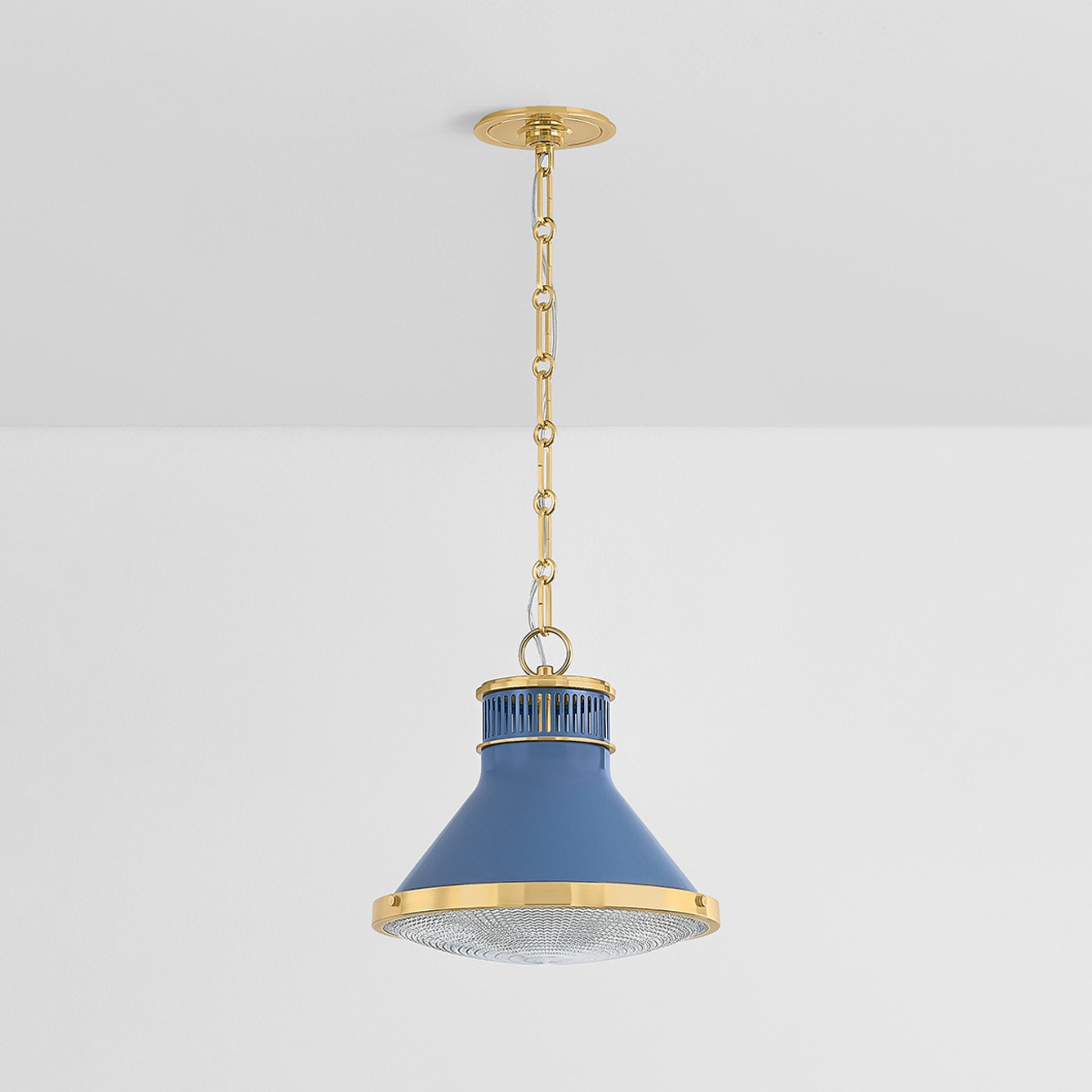 Highclere 1-Light Pendant in Aged Brass by Mark D. Sikes 12.75W x 12H (MDS2404-AGB/FBL)