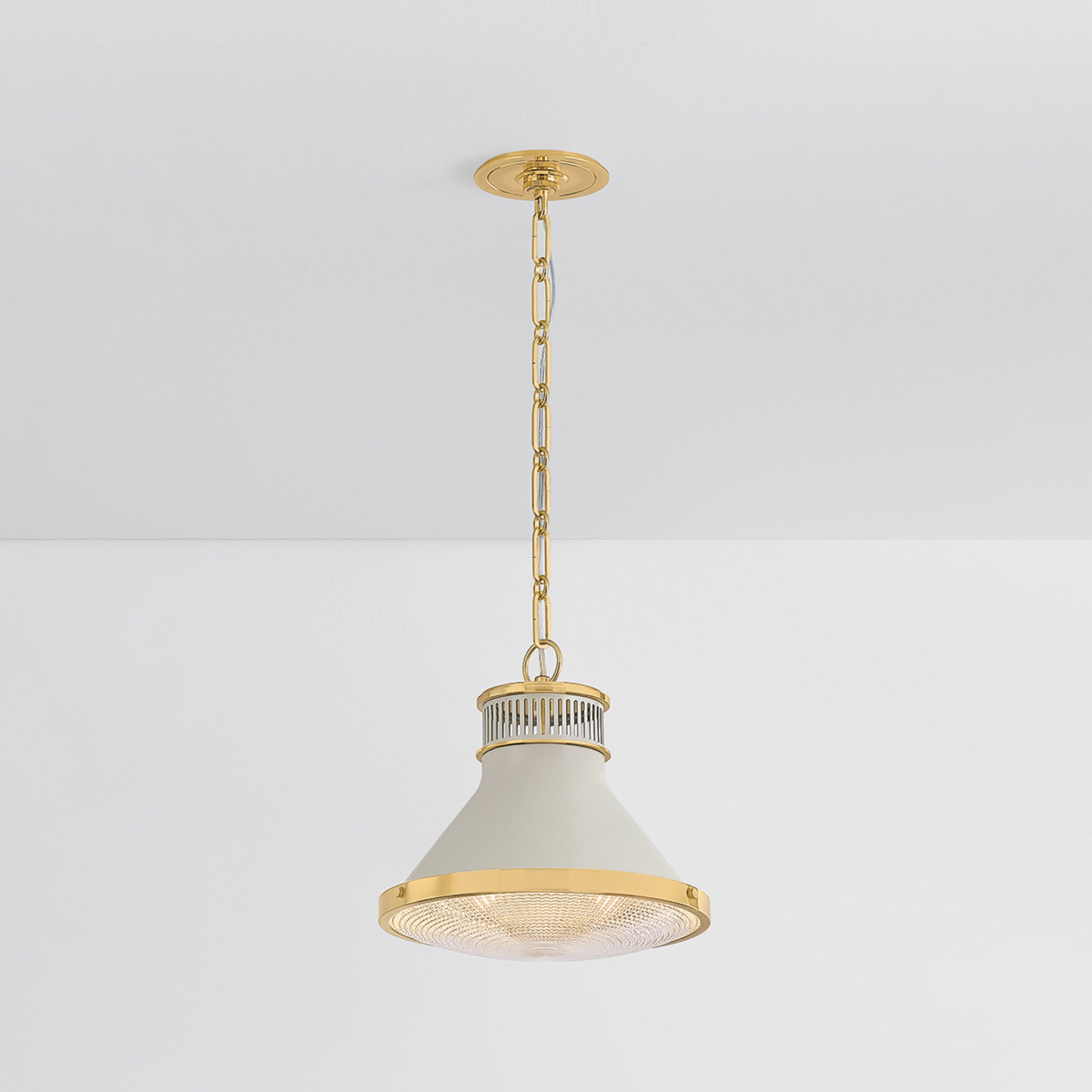 Highclere 1-Light Pendant in Aged Brass by Mark D. Sikes 12.75W x 12H (MDS2404-AGB/OW)