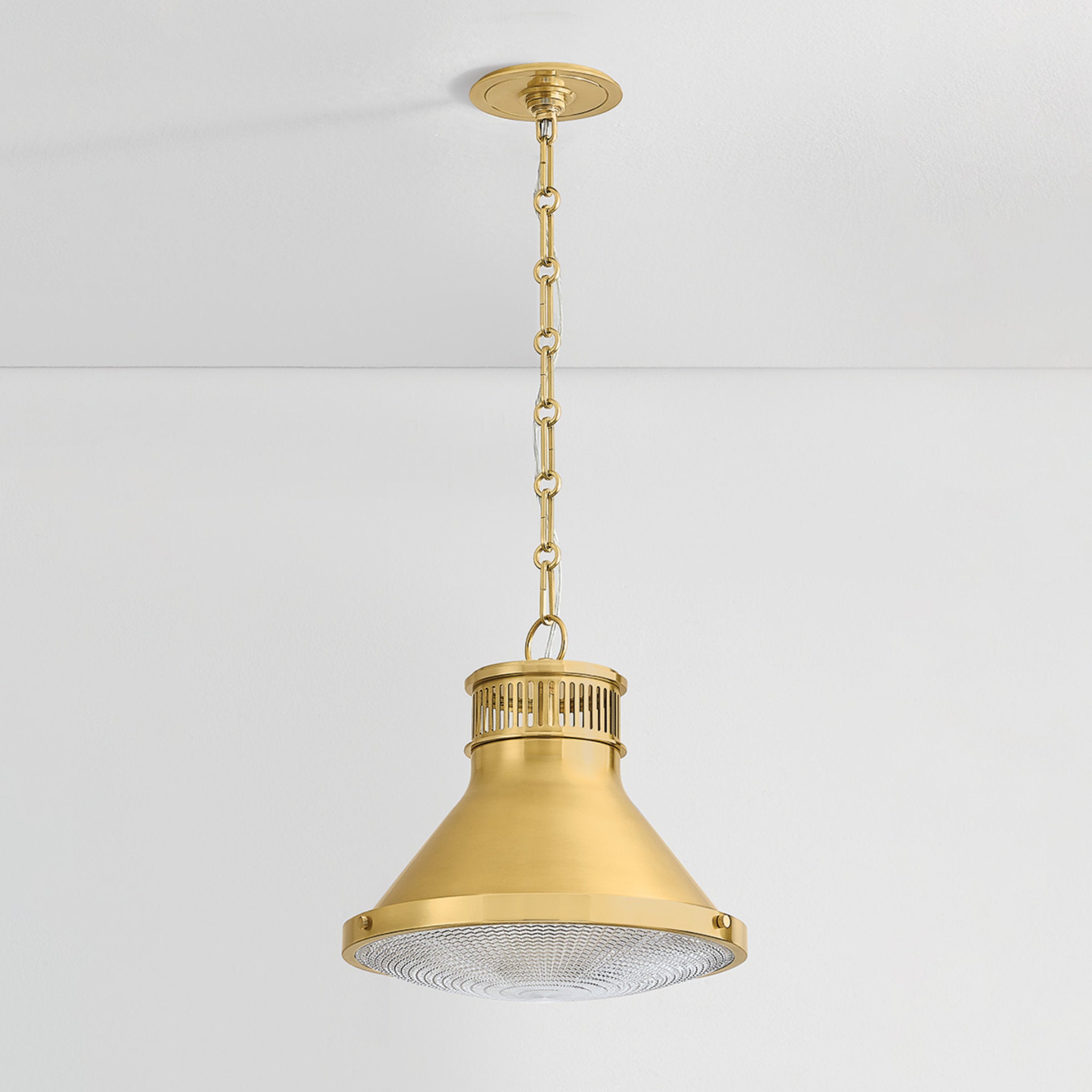 Highclere 1-Light Pendant in Aged Brass by Mark D. Sikes 12.75W x 12H (MDS2404-AGB)