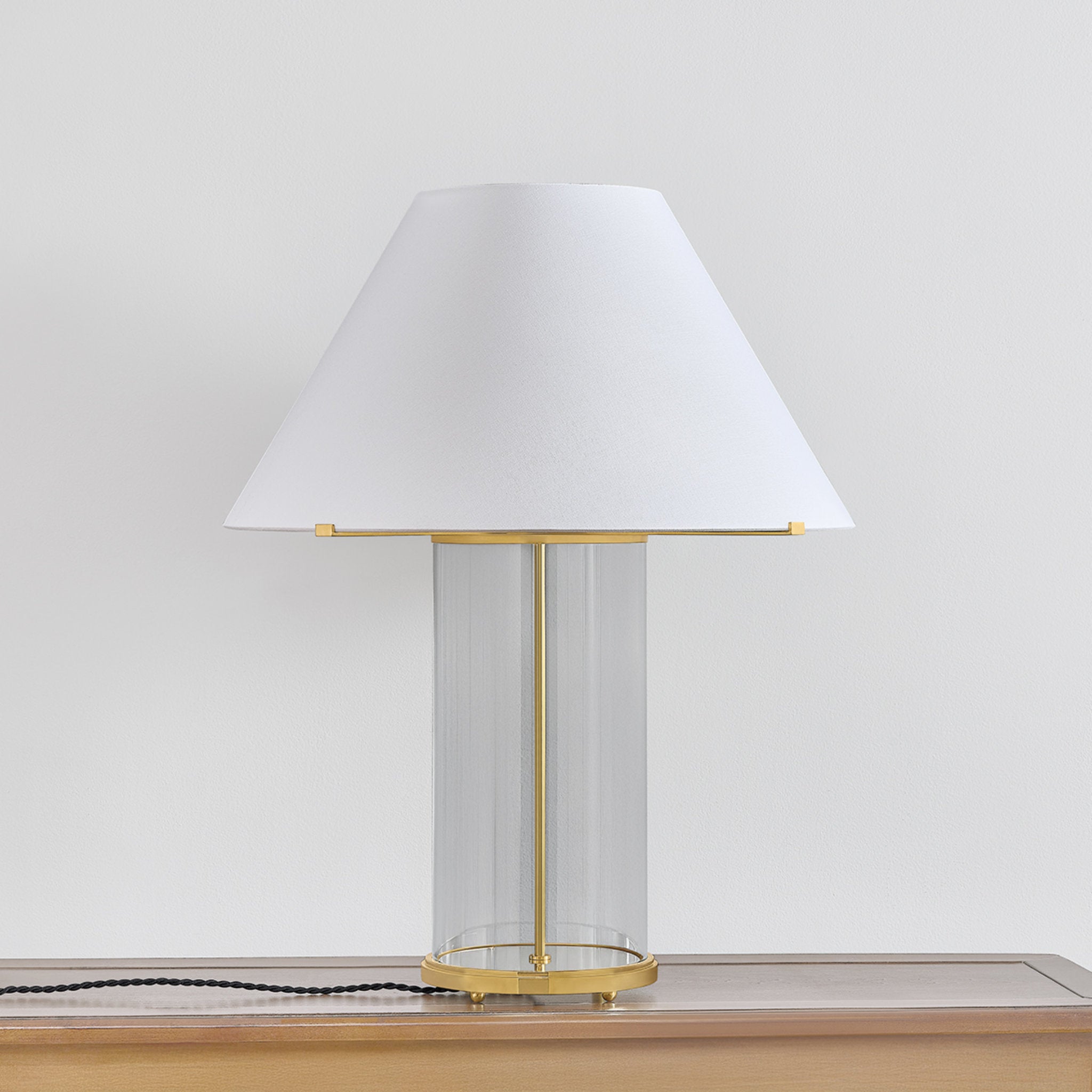 Inglewood 1-Light Table Lamp in Aged Brass by Mark D. Sikes 23.5W x 30H