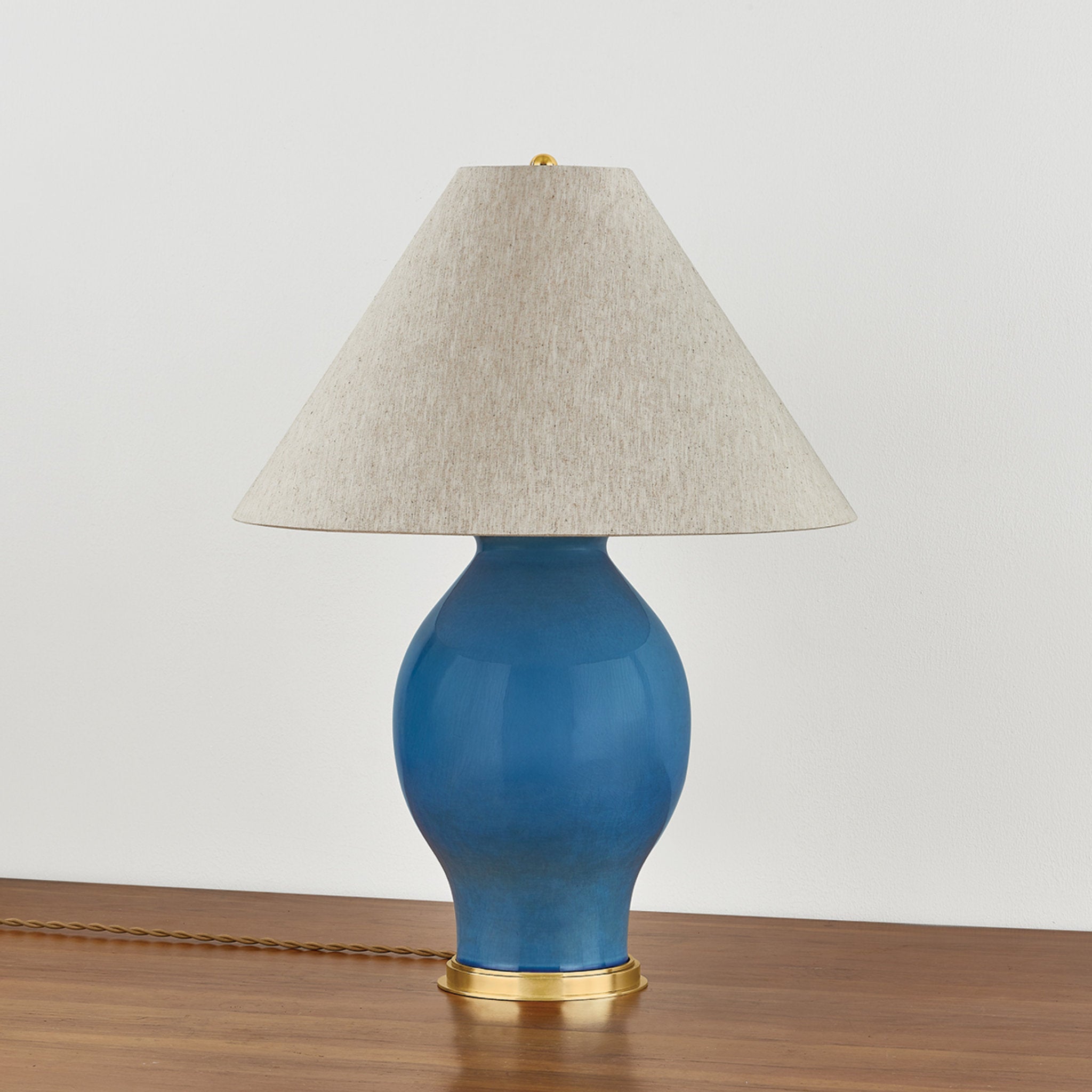 Westhorpe 1-Light Table Lamp in Aged Brass by Mark D. Sikes 21.5W x 28.5H