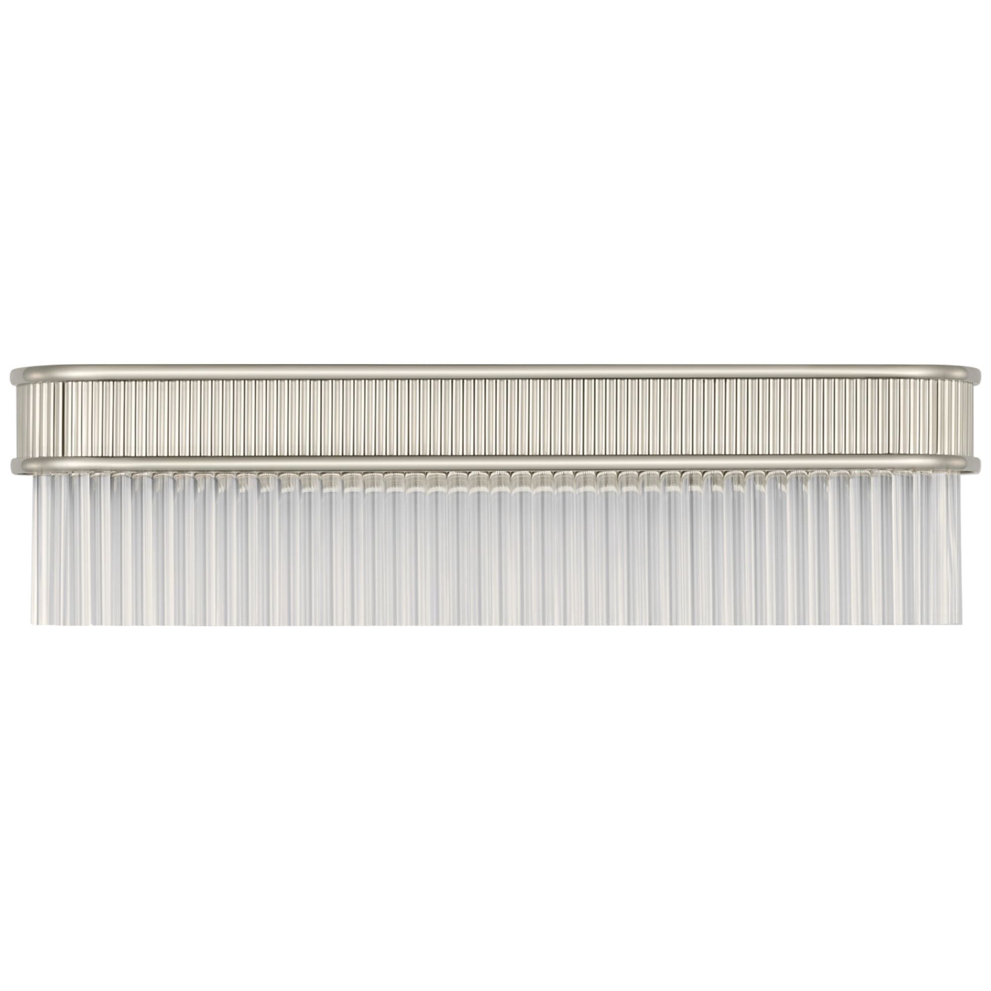 Marie Flanigan Menil 24" Linear Sconce in Polished Nickel with Crystal Rods Wall Light W24" x H6.25"