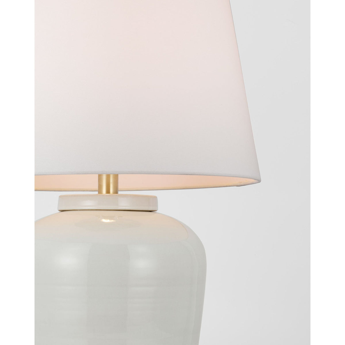 Marie Flanigan Nora Medium Table Lamp in Ivory with Linen Shade W20" x H28"
