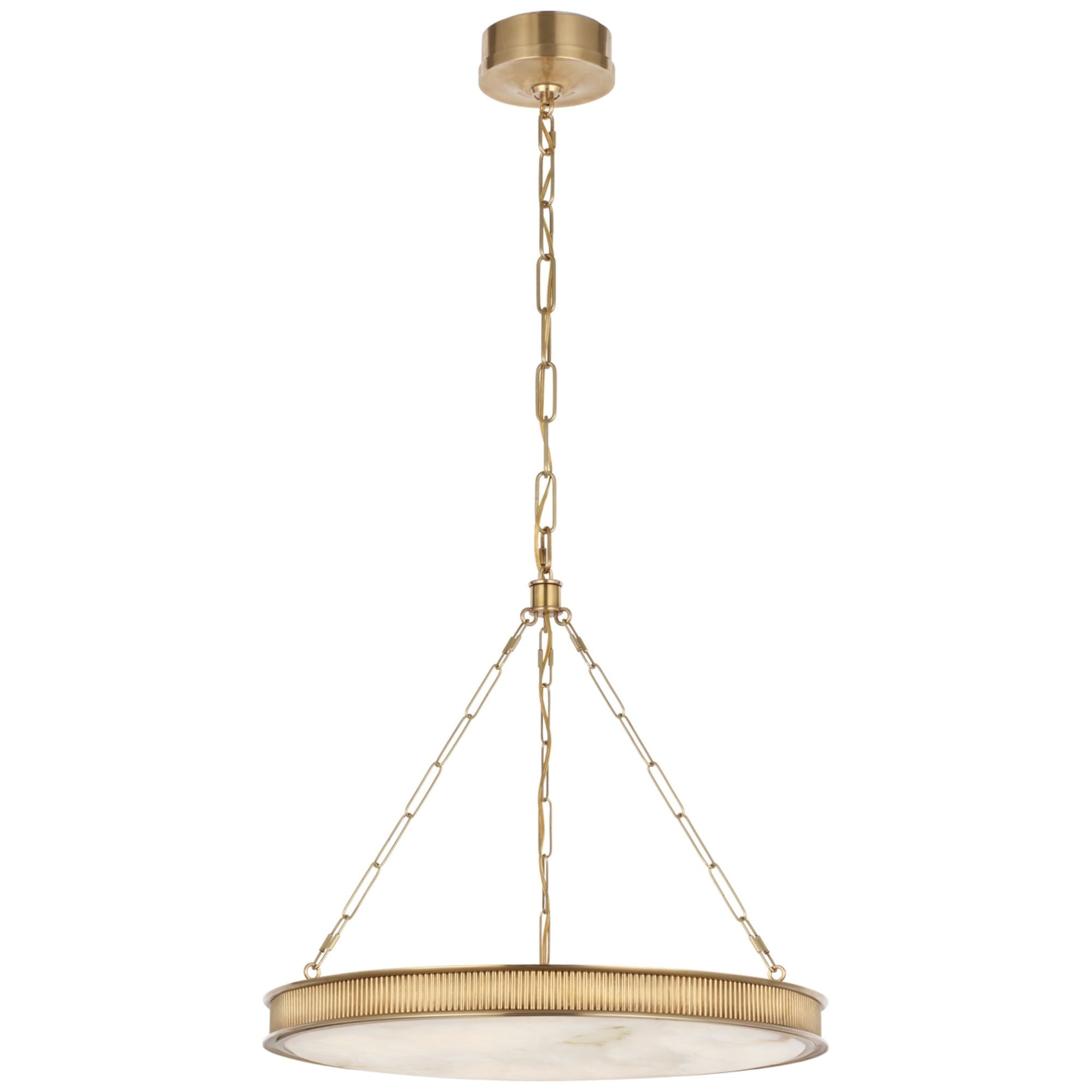 Marie Flanigan Matthew 24" Chandelier in Soft Brass with Alabaster Ceiling Light W24"