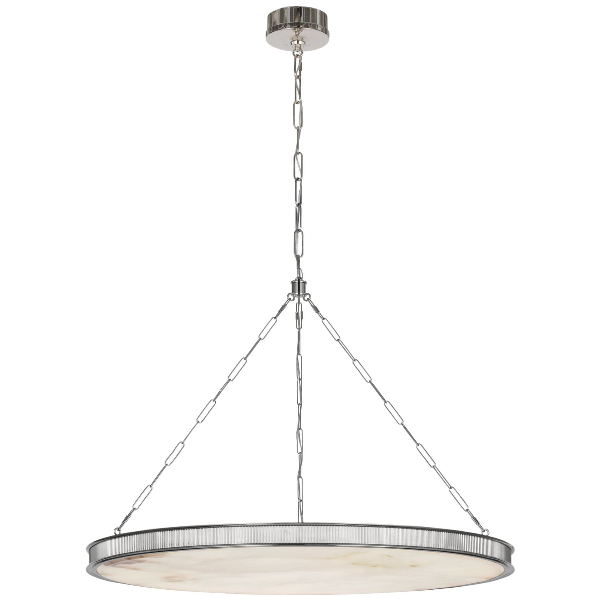 Marie Flanigan Matthew 40" Chandelier in Polished Nickel with Alabaster Ceiling Light W40"