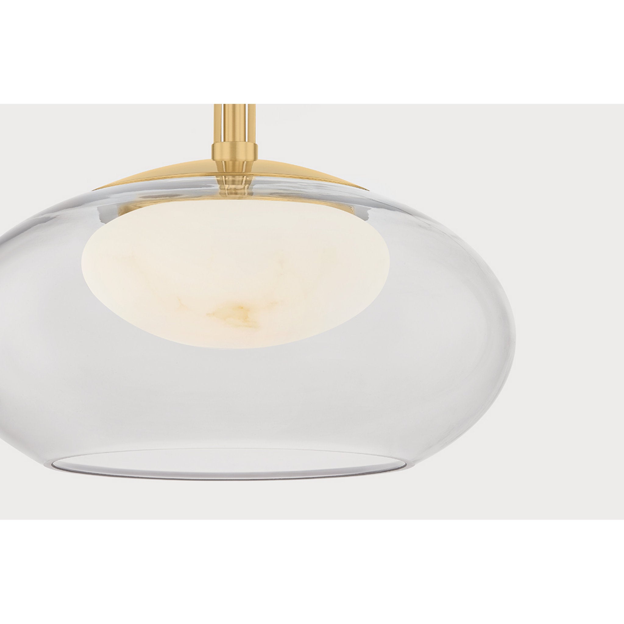 Moore 1-Light Pendant in Aged Brass 12W x 10H