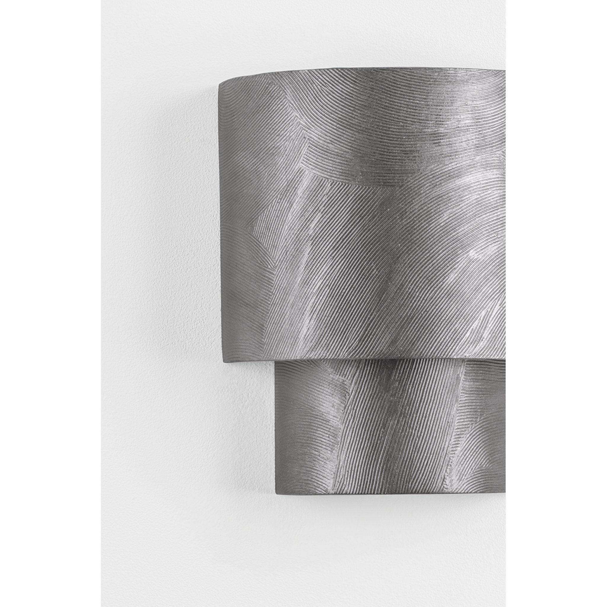 Moray 2-Light Wall Sconce in Black Silver Leaf 7.75W x 9.25H