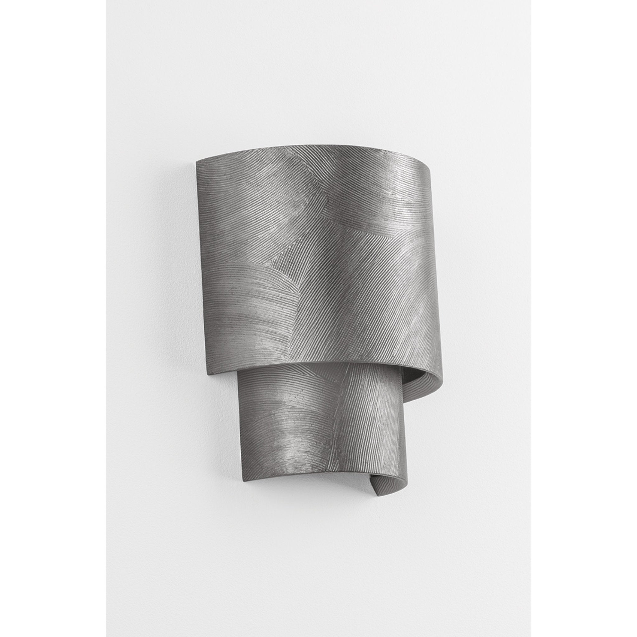 Moray 2-Light Wall Sconce in Black Silver Leaf 7.75W x 9.25H