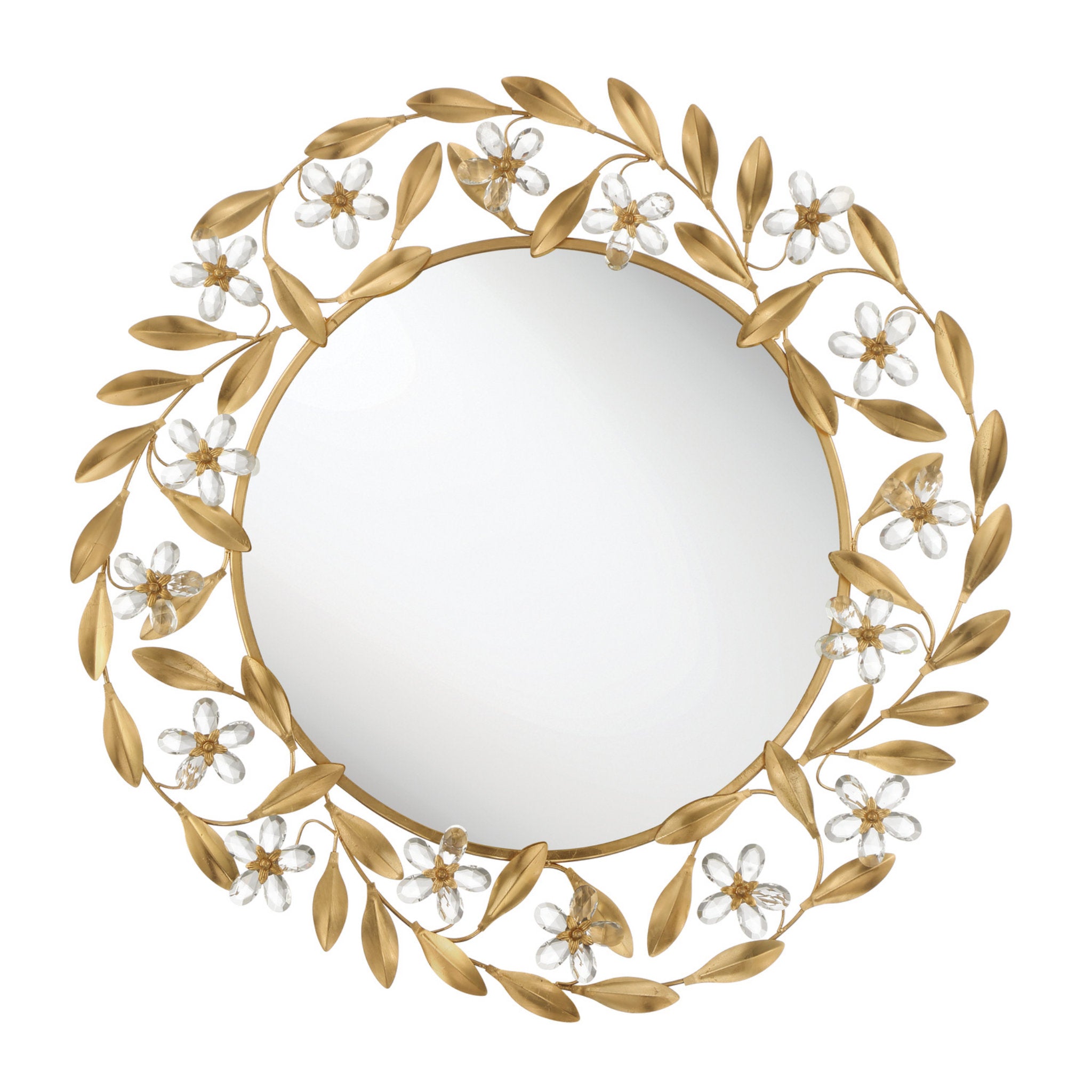 Marselle 30'' Antique Gold Mirror Gold 30"W x 30"H x 2.5"D