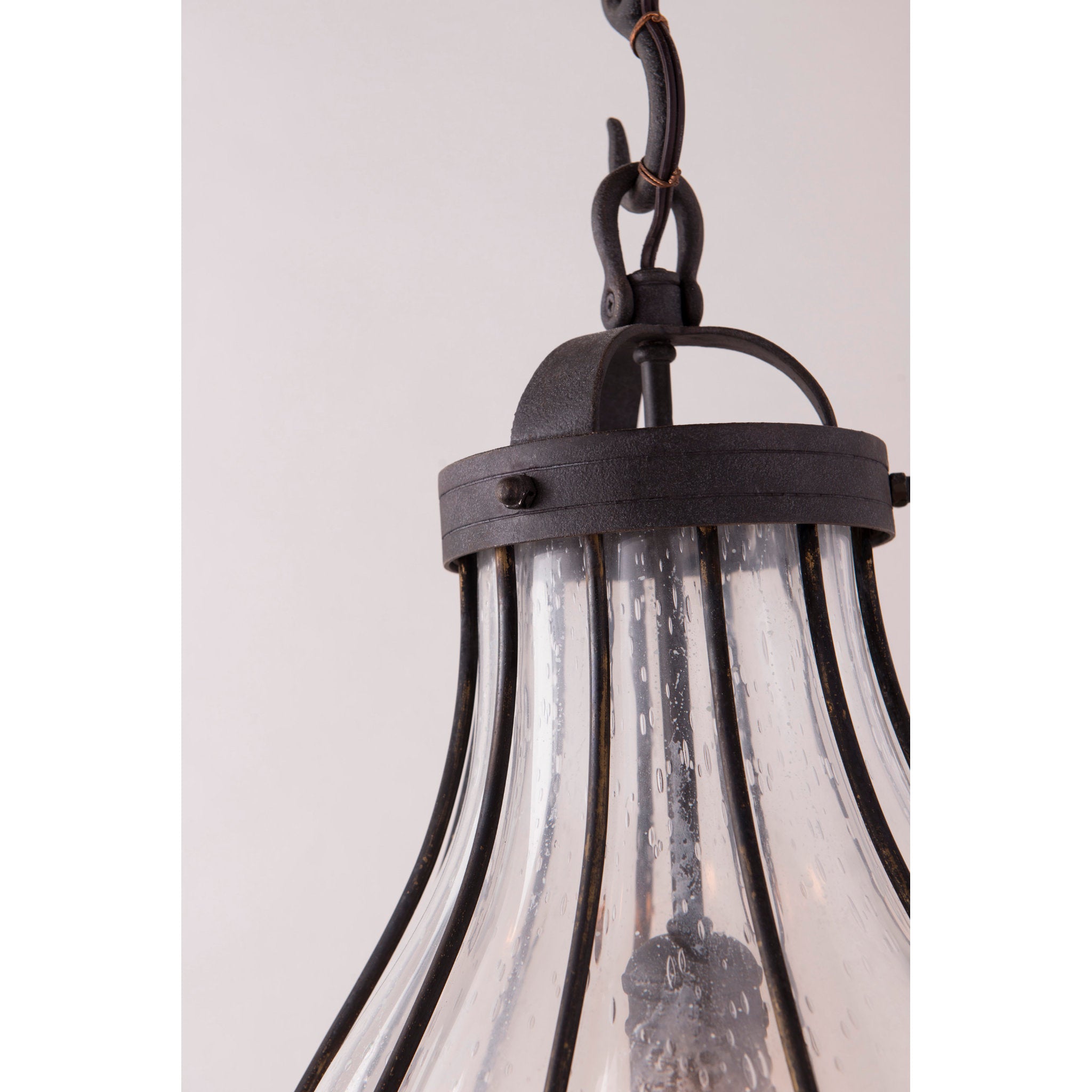 Murphy 1-Light Pendant in Forged Iron 9W x 33H