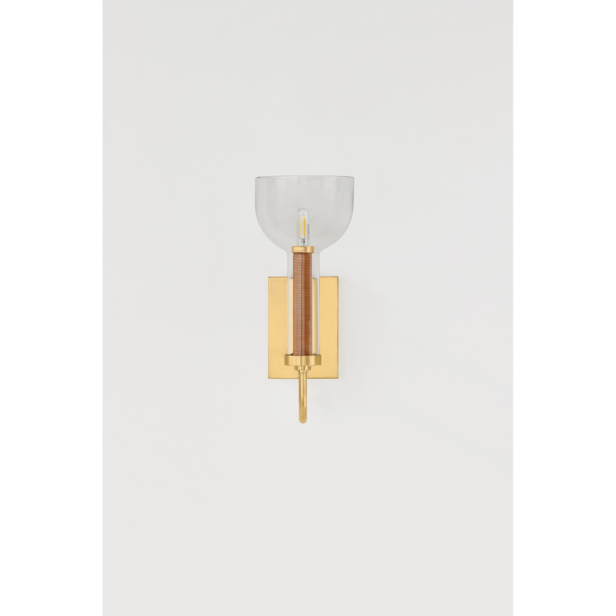 Narrowsburg 1-Light Wall Sconce in Aged Brass 6W x 14.5H