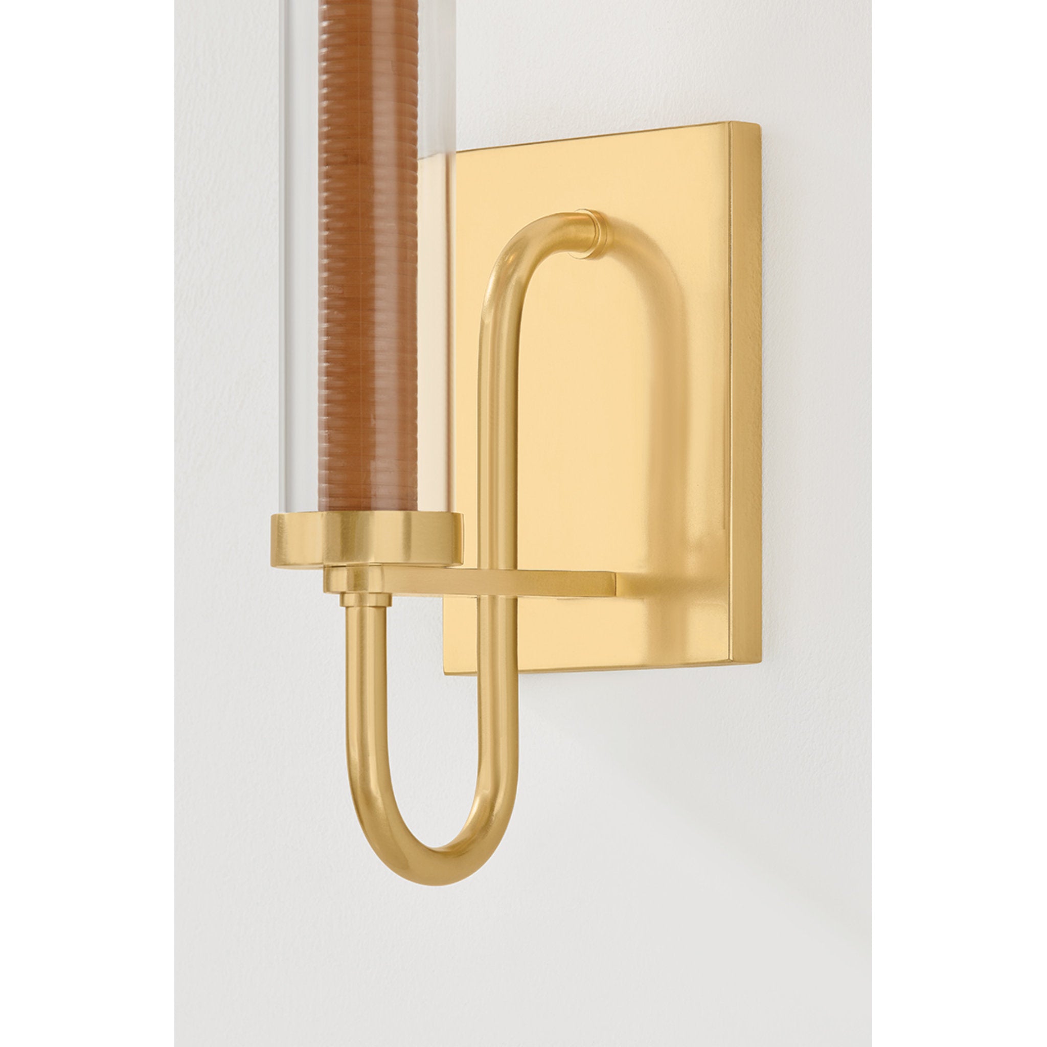 Narrowsburg 1-Light Wall Sconce in Aged Brass 6W x 14.5H