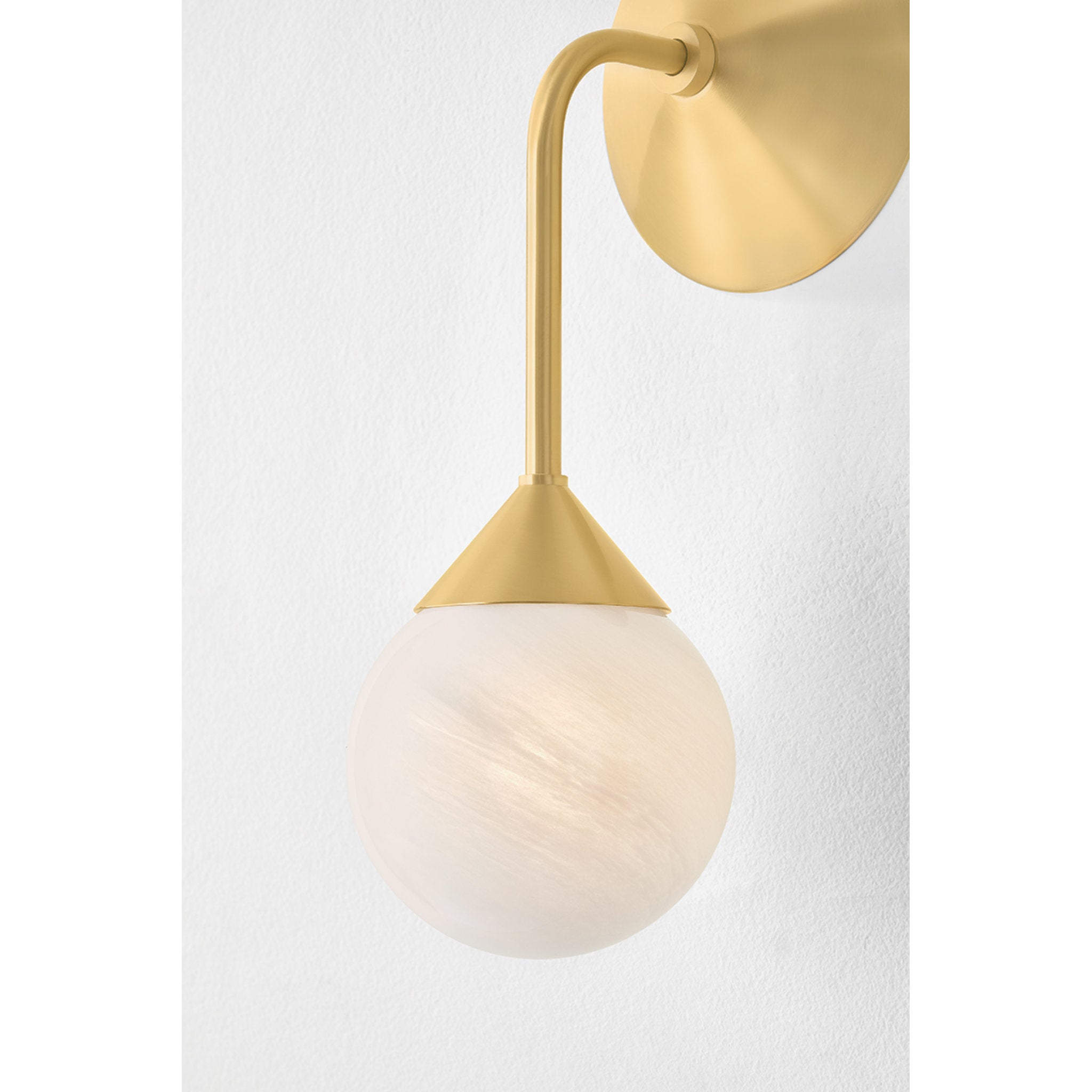 Natasha 1-Light Wall Sconce in Aged Brass 4.75W x 11.5H