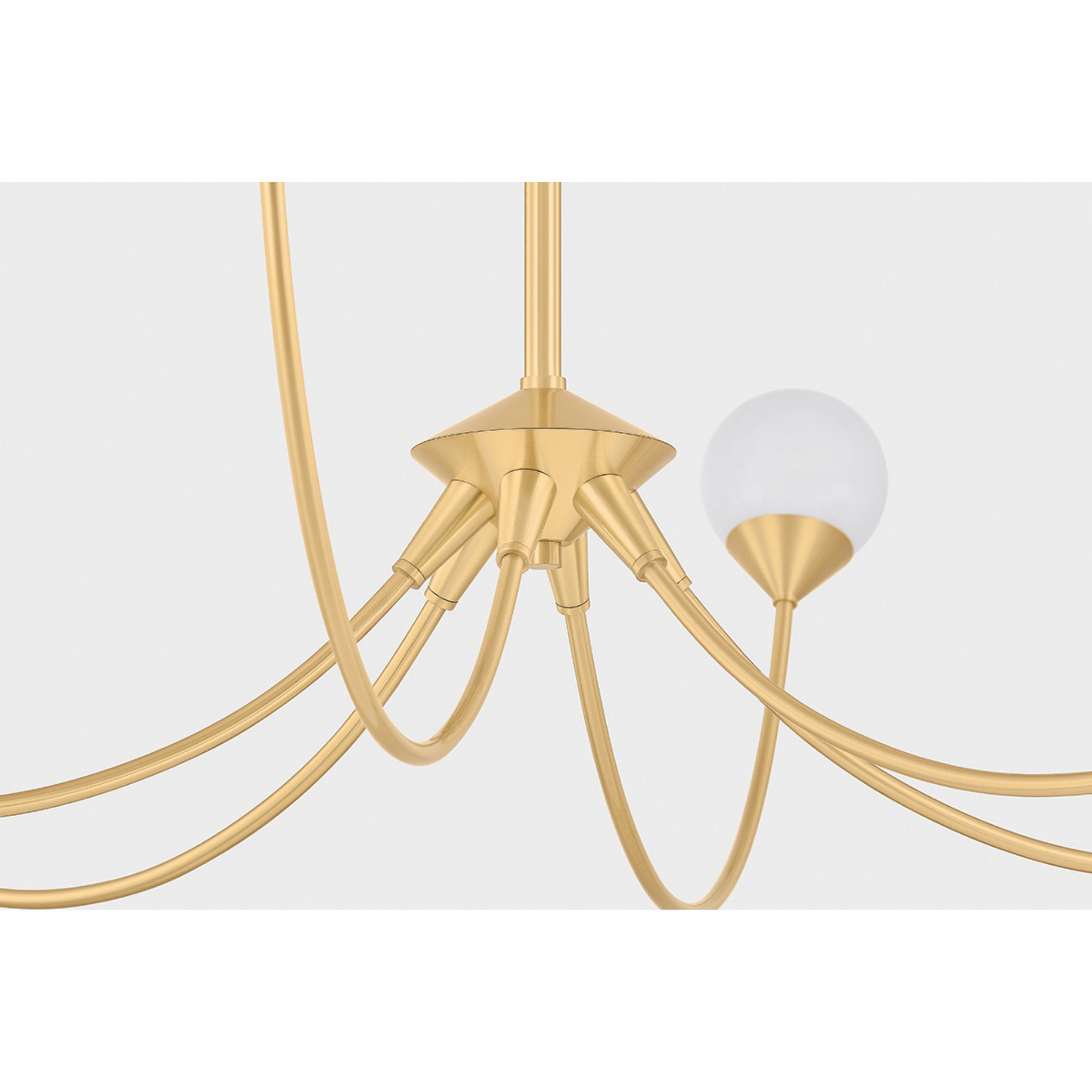 Natasha 6-Light Chandelier in Aged Brass 48W x 18H