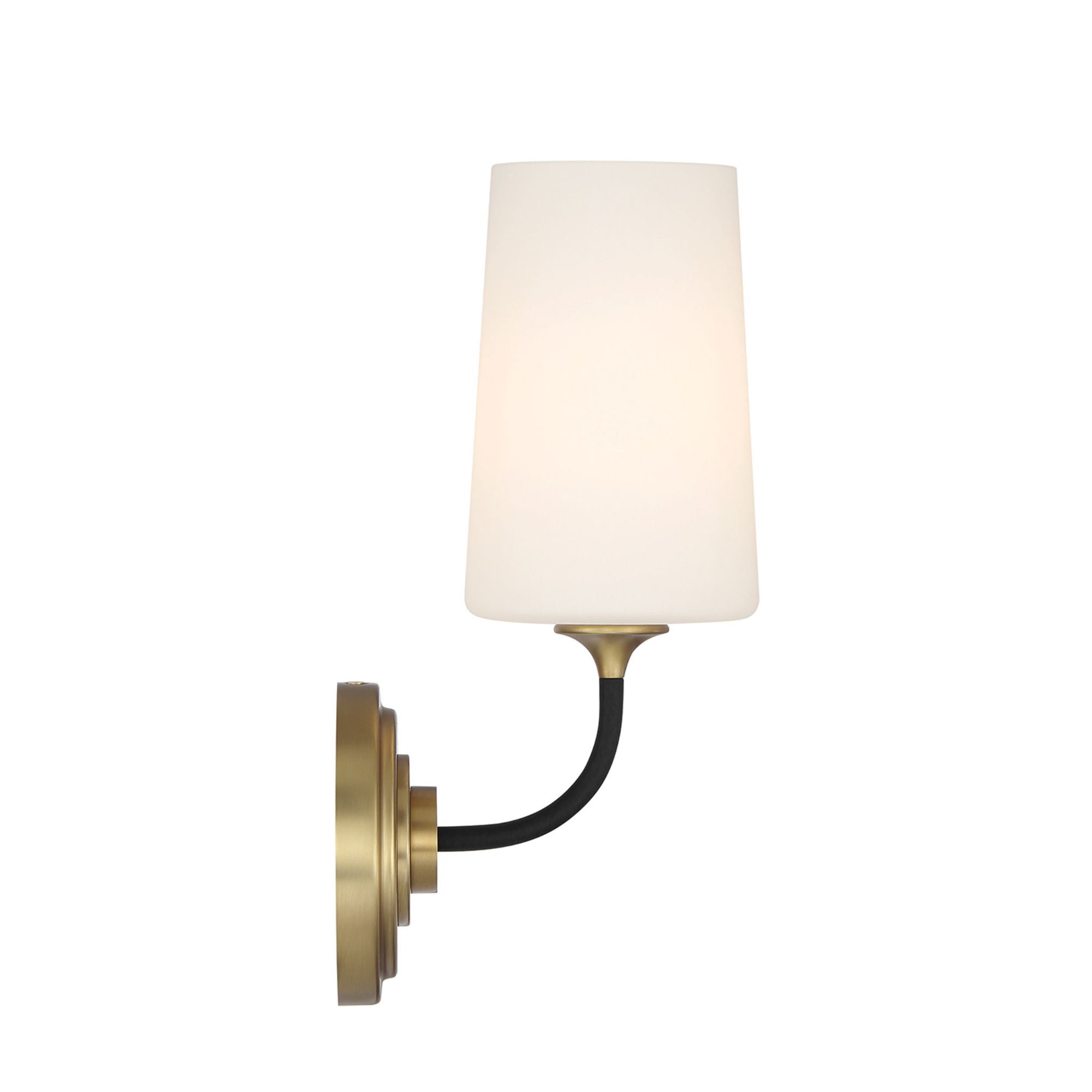 Niles 4.75'' Black Forged + Modern Gold Sconce Black 4.75"W x 12"H x 6.25"D