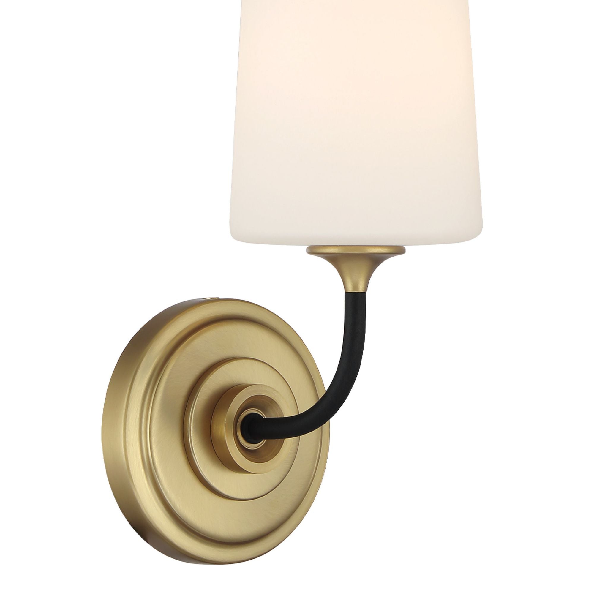 Niles 4.75'' Black Forged + Modern Gold Sconce Black 4.75"W x 12"H x 6.25"D
