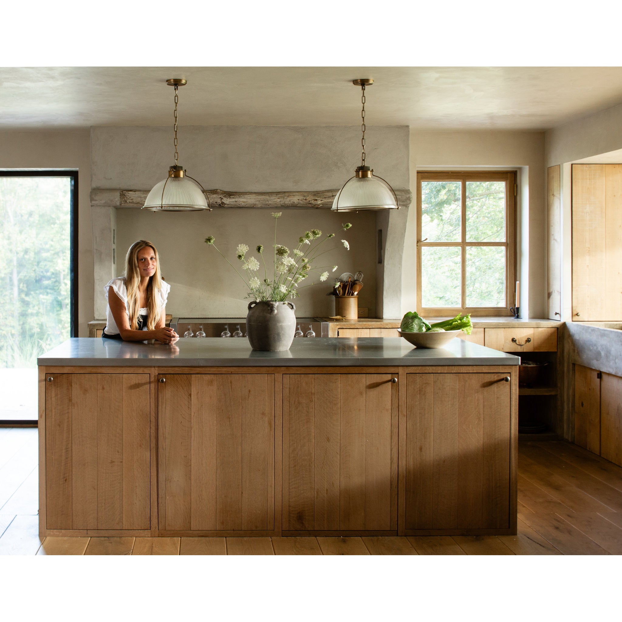 Glint 1-Light Pendant in Patina Brass by Lauren Liess 16.75W x 11.5H