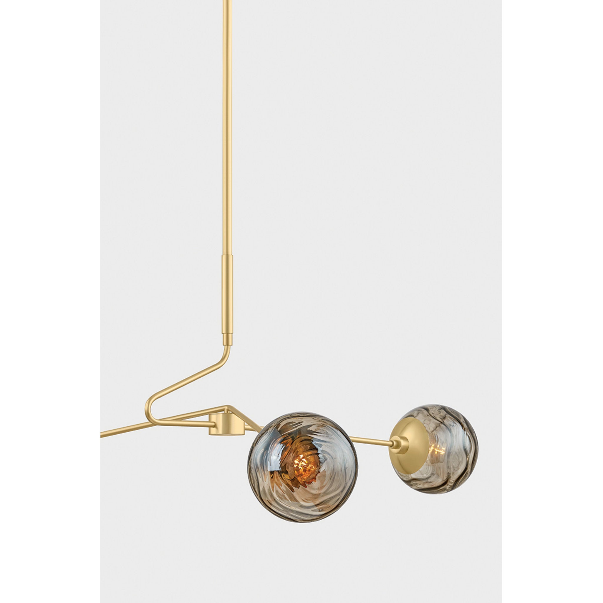 Nyla 3-Light Chandelier in Aged Brass 45.5W x 17.25H