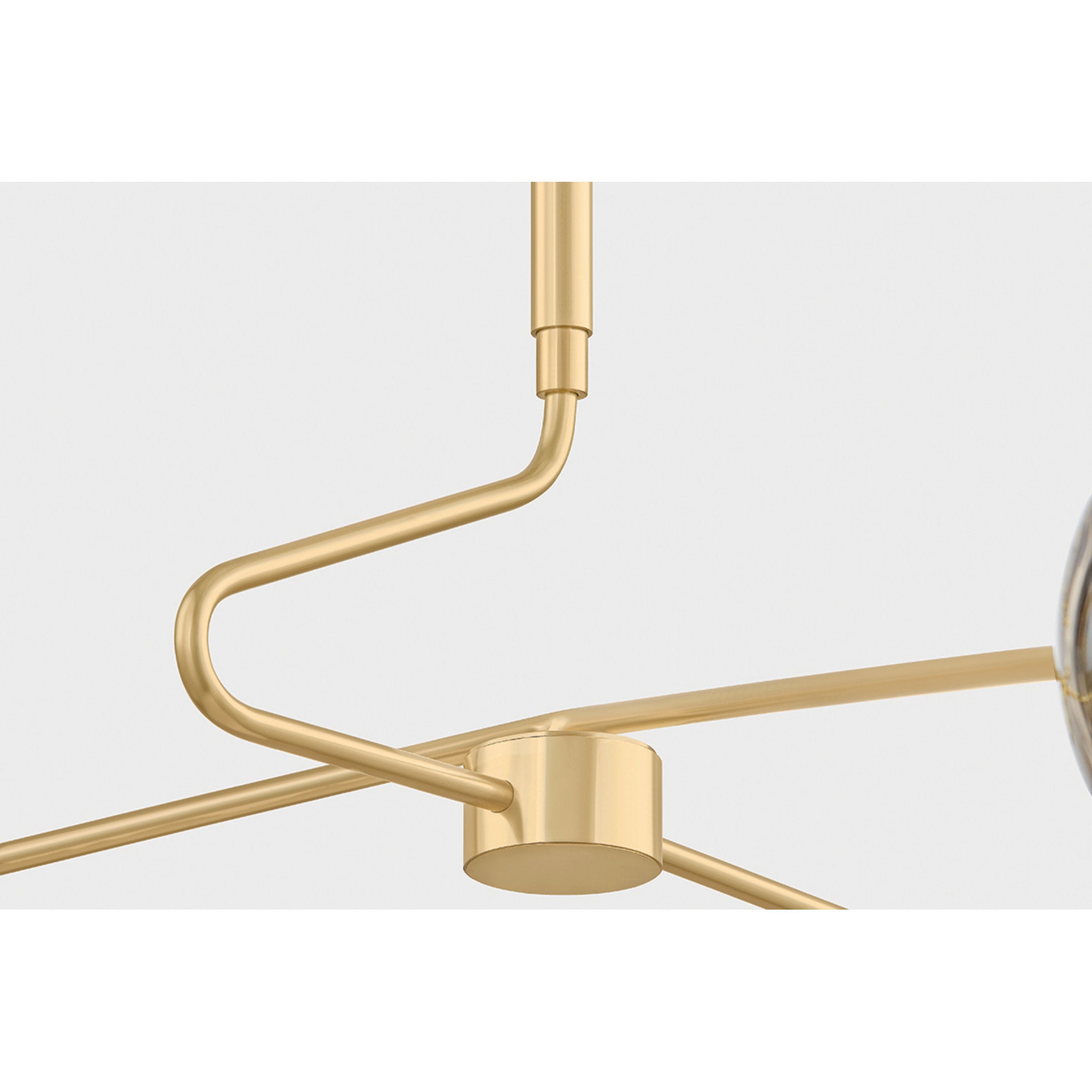 Nyla 3-Light Chandelier in Aged Brass 45.5W x 17.25H