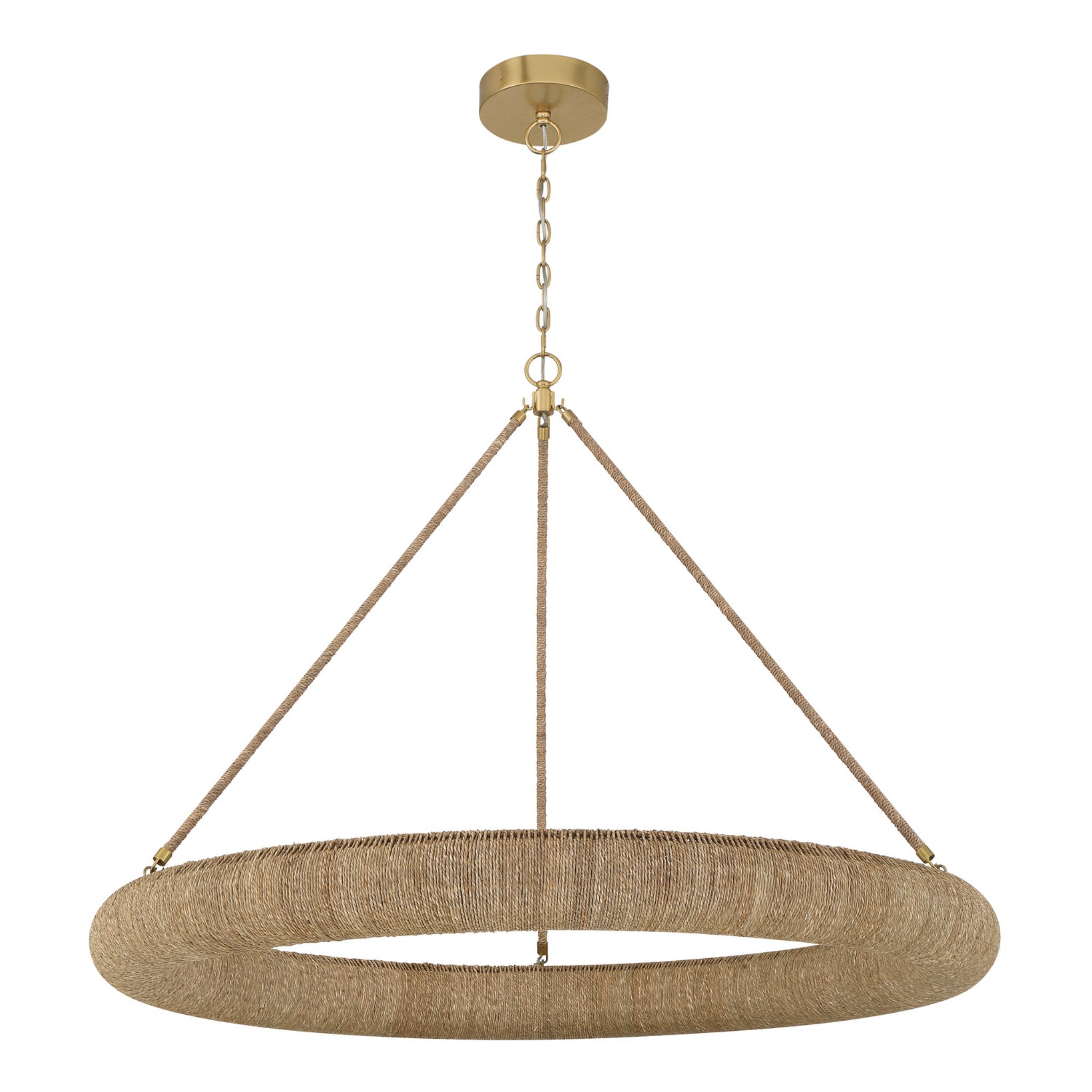 Oakley 48'' Integrated LED Soft Gold Chandelier Tan 48"W x 36.5"H x 48"D