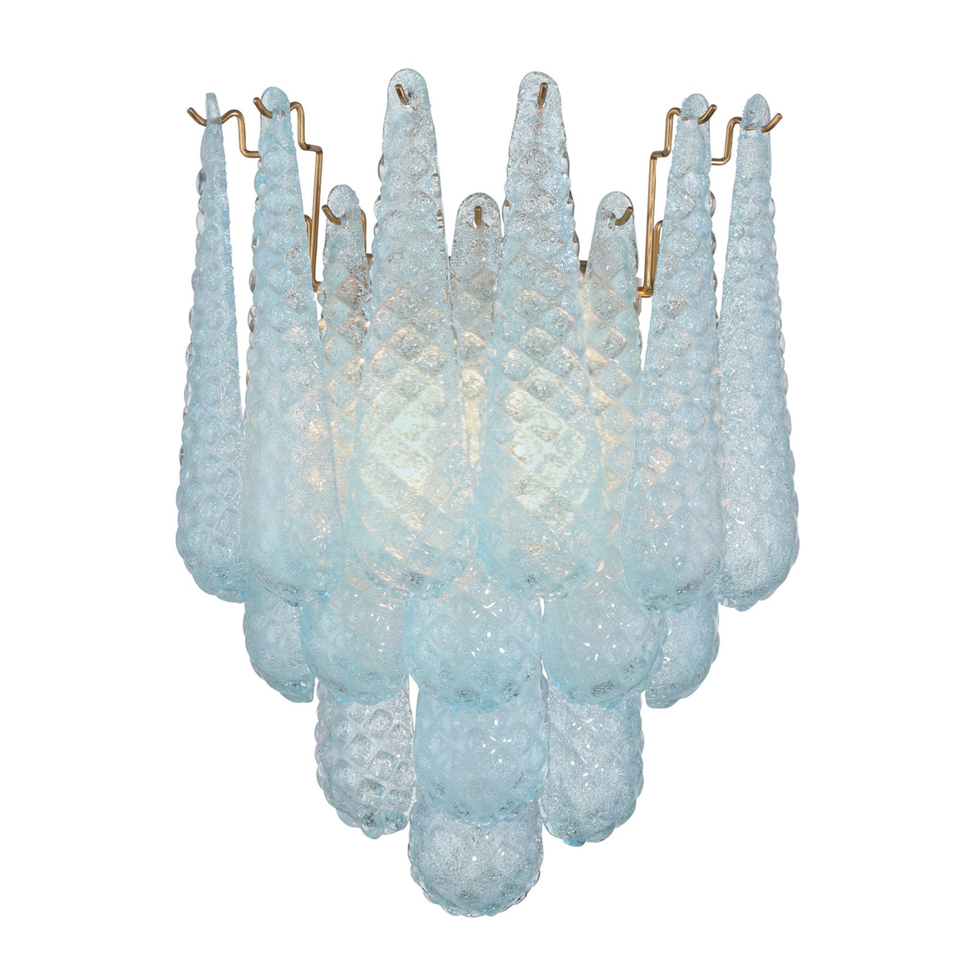 Ollie 14'' Aged Brass Sconce Blue 14"W x 18.75"H x 8"D