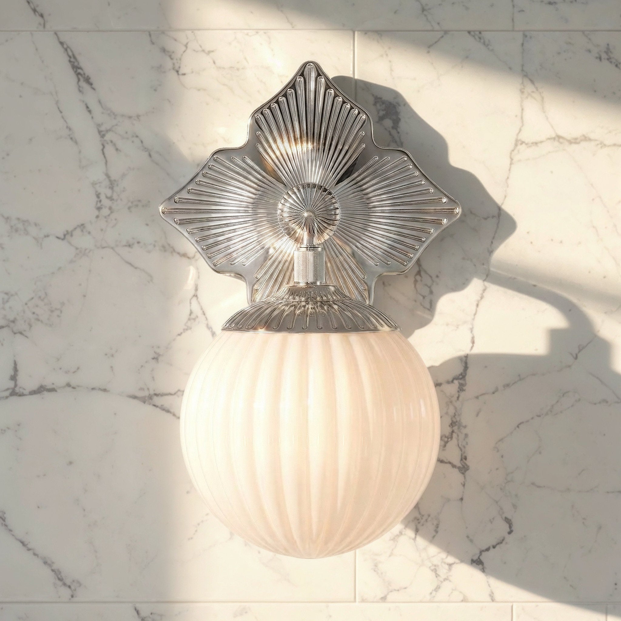 Orly 7.5'' Polished Nickel Sconce Silver 7.5"W x 12"H x 7.5"D