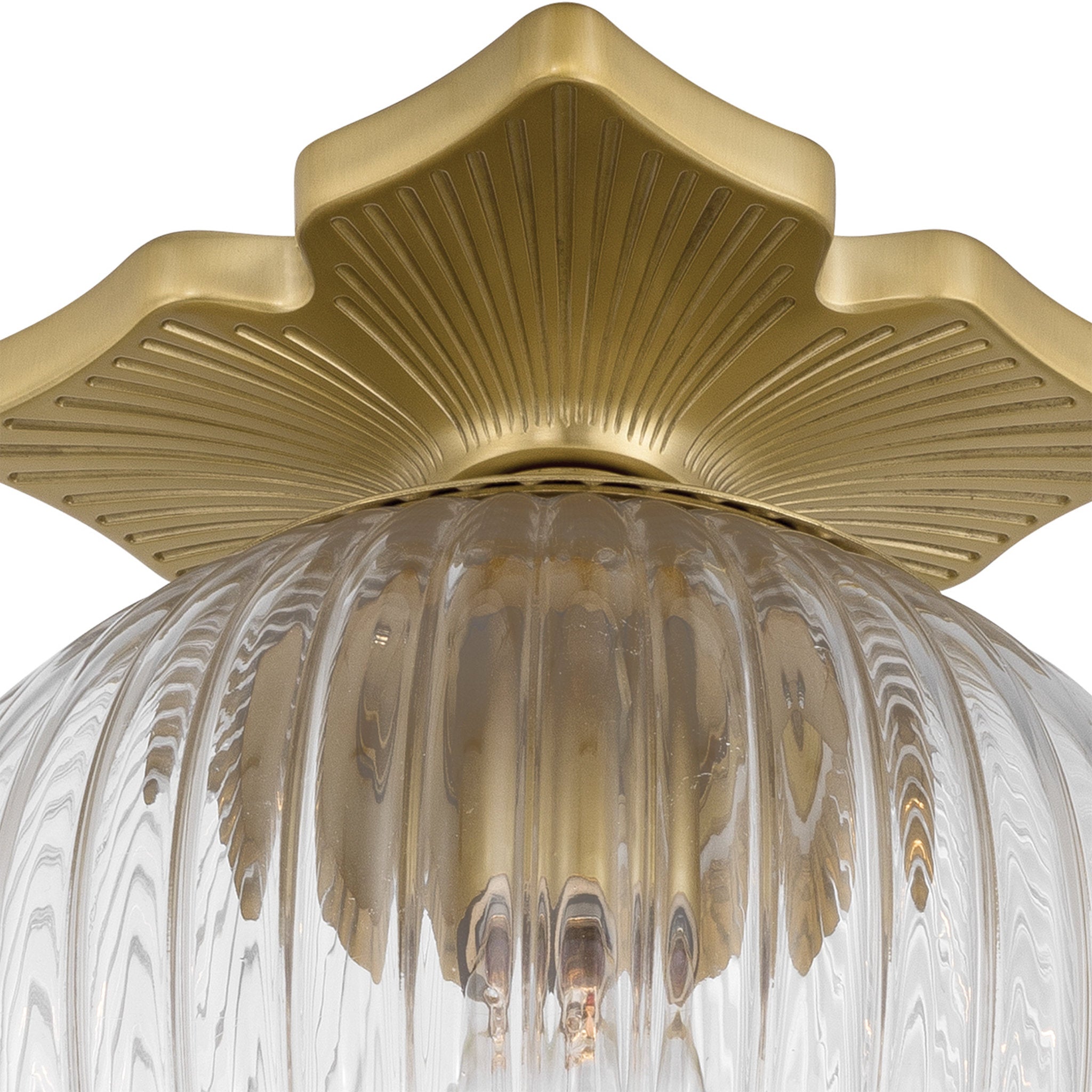 Orly 10'' Aged Brass Semi Flush Mount Gold 10"W x 12"H x 10"D