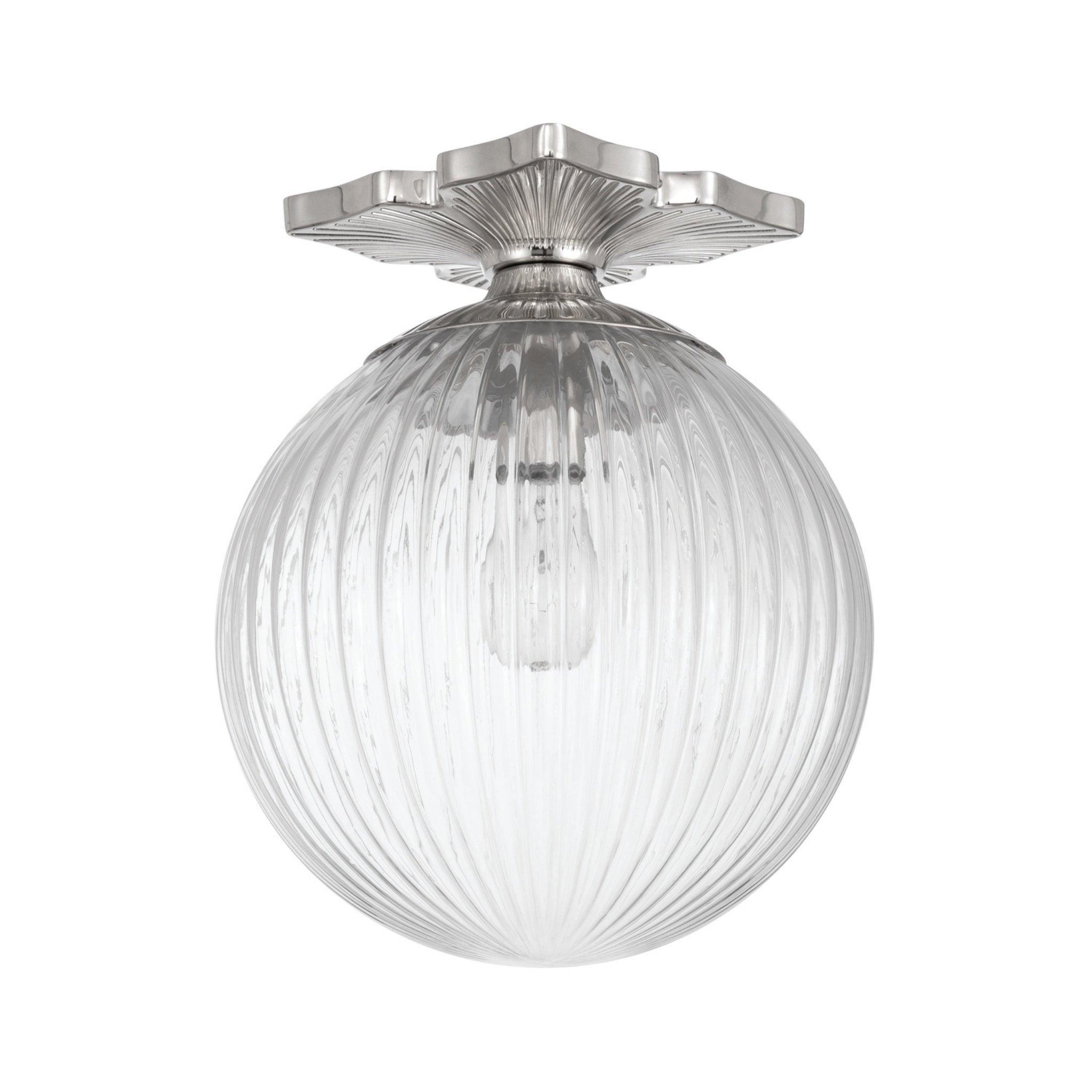 Orly 10'' Polished Nickel Semi Flush Mount Silver 10"W x 12"H x 10"D